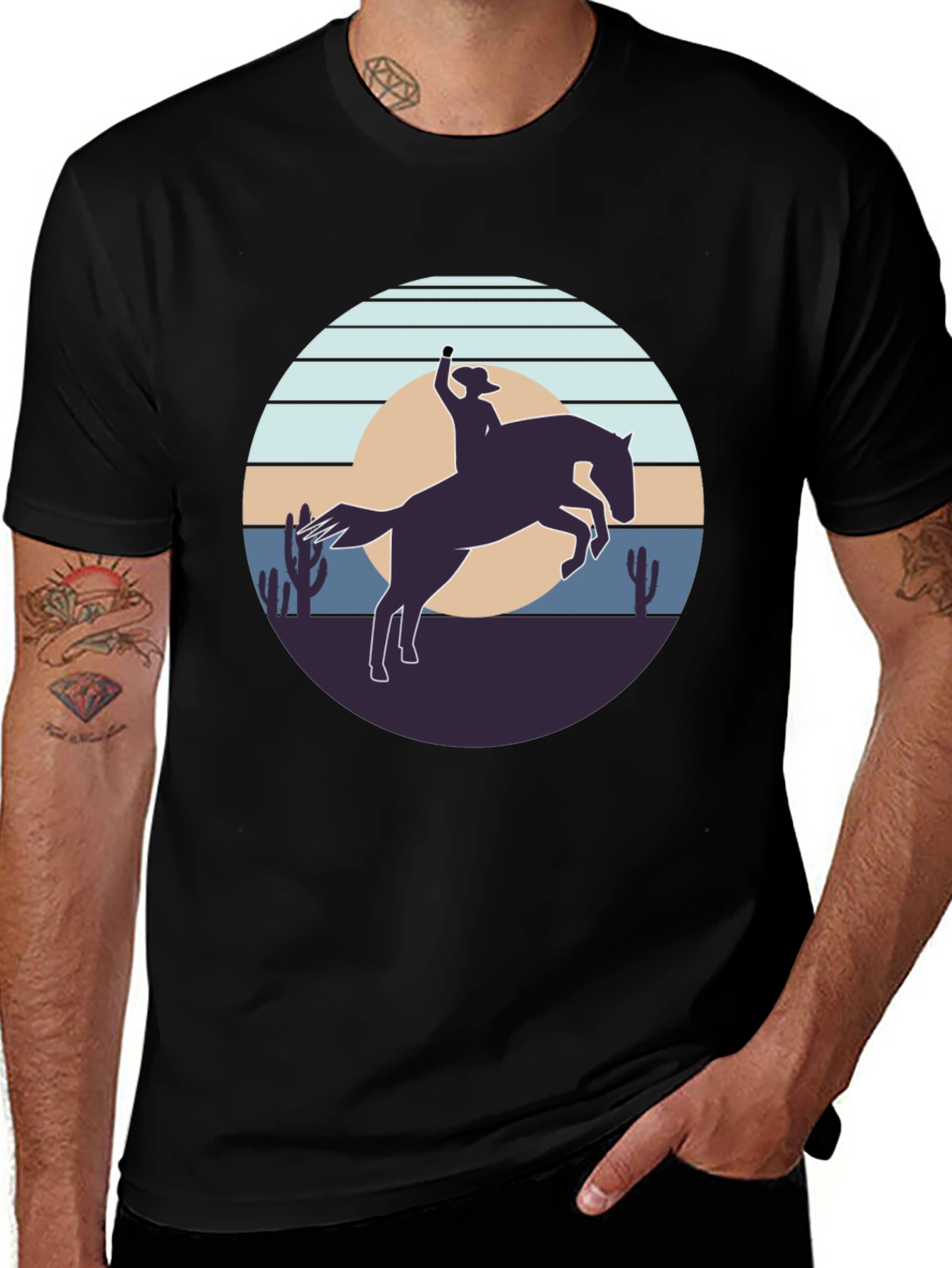 Variant 25 of Retro Rodeo Rider Graphic Tee