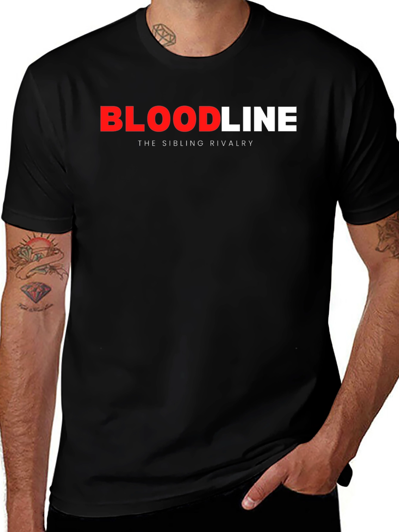 Variant 15 of Bloodline Sibling Rivalry Black Graphic Tee