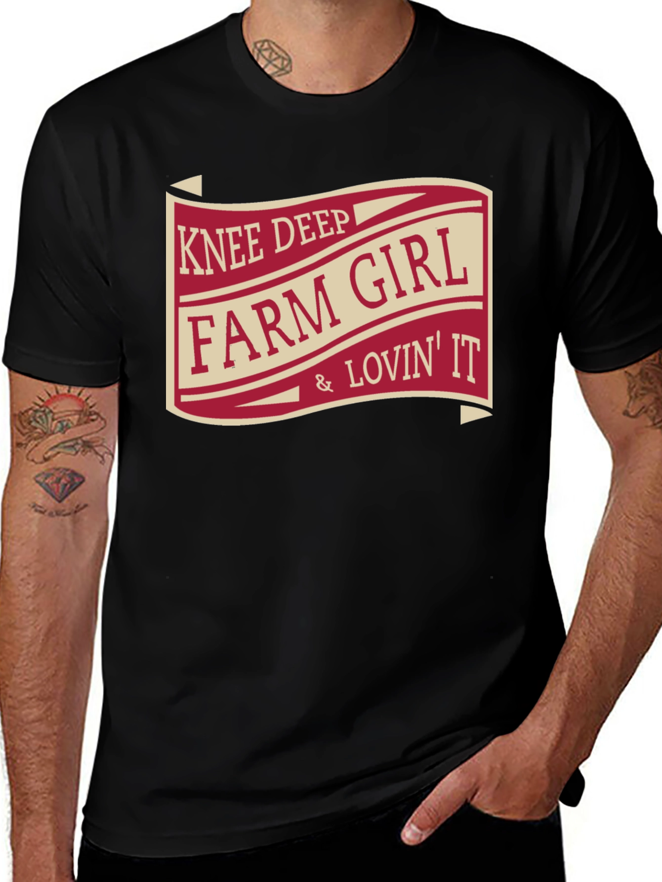 Variant 22 of Knee Deep Farm Girl T-Shirt