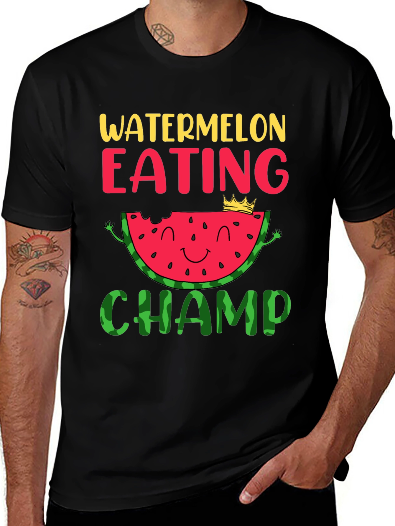 Variant 21 of Watermelon Eating Champ Graphic T-Shirt
