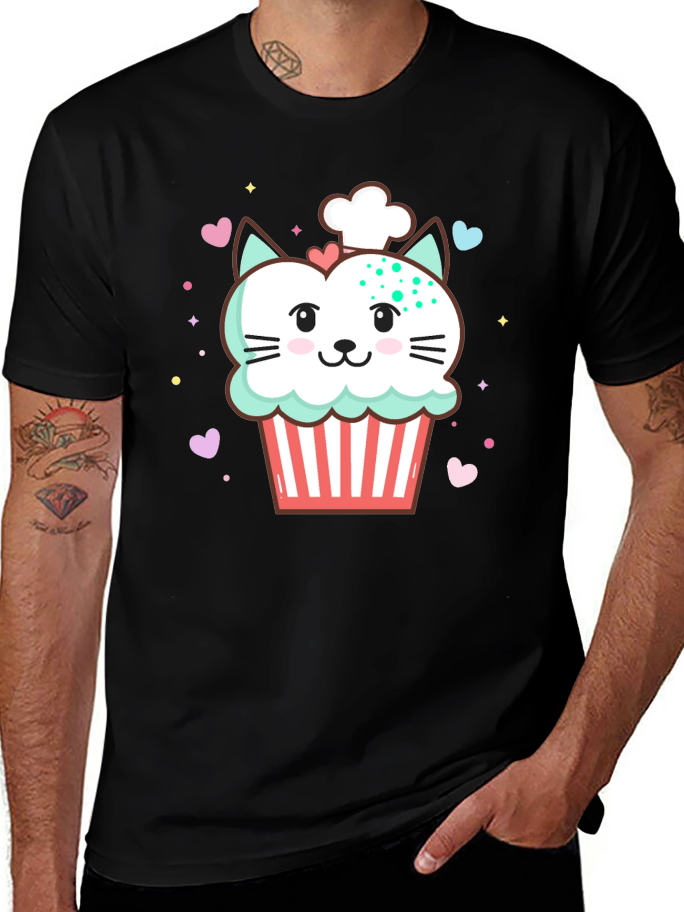 Variant 16 of Cat Cupcake Chef T-Shirt - Sweet & Stylish!