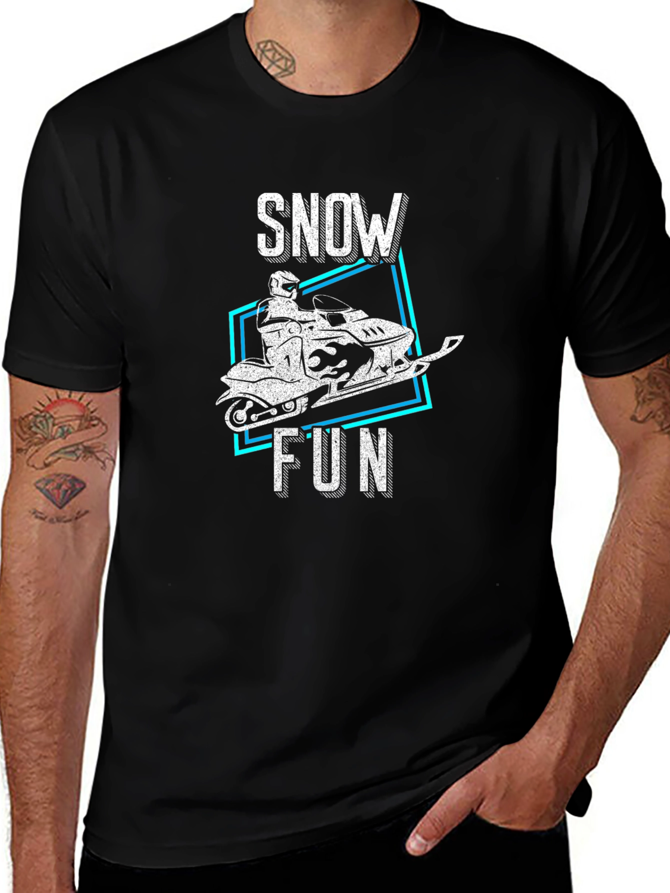 Variant 24 of Snow Fun Graphic Tee - Black