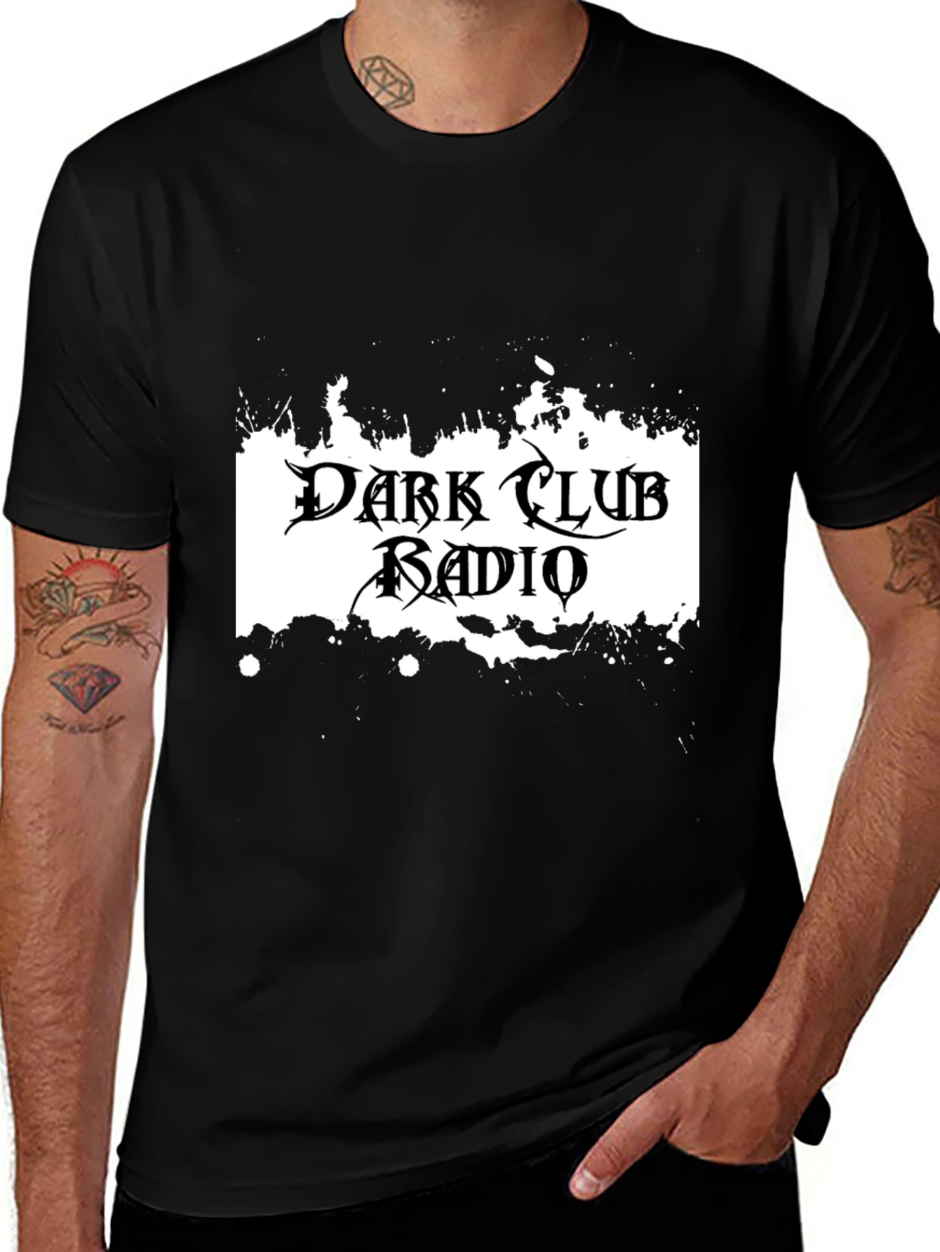 Variant 16 of Dark Club Radio Black Graphic T-Shirt