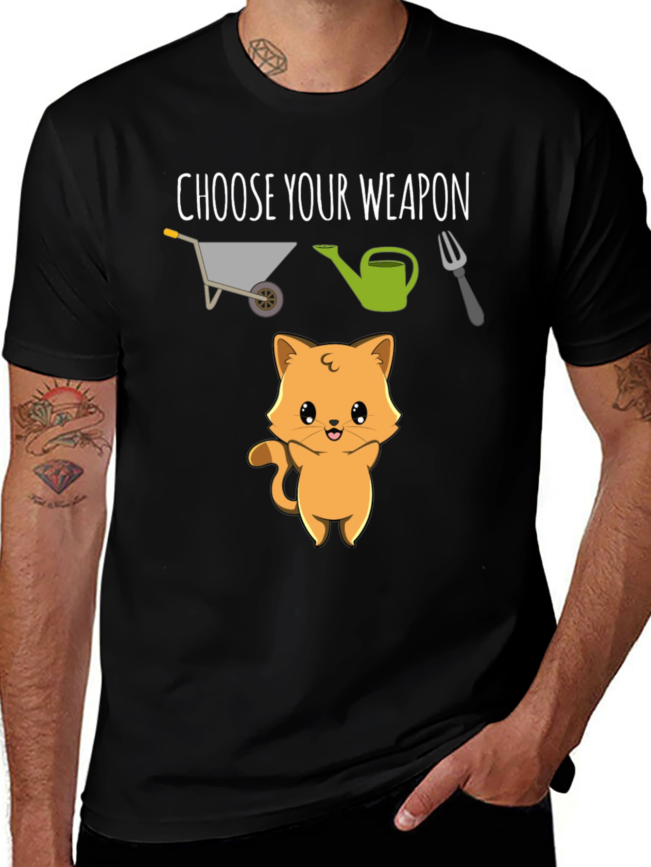 Variant 14 of Choose Your Weapon Cute Cat T-Shirt
