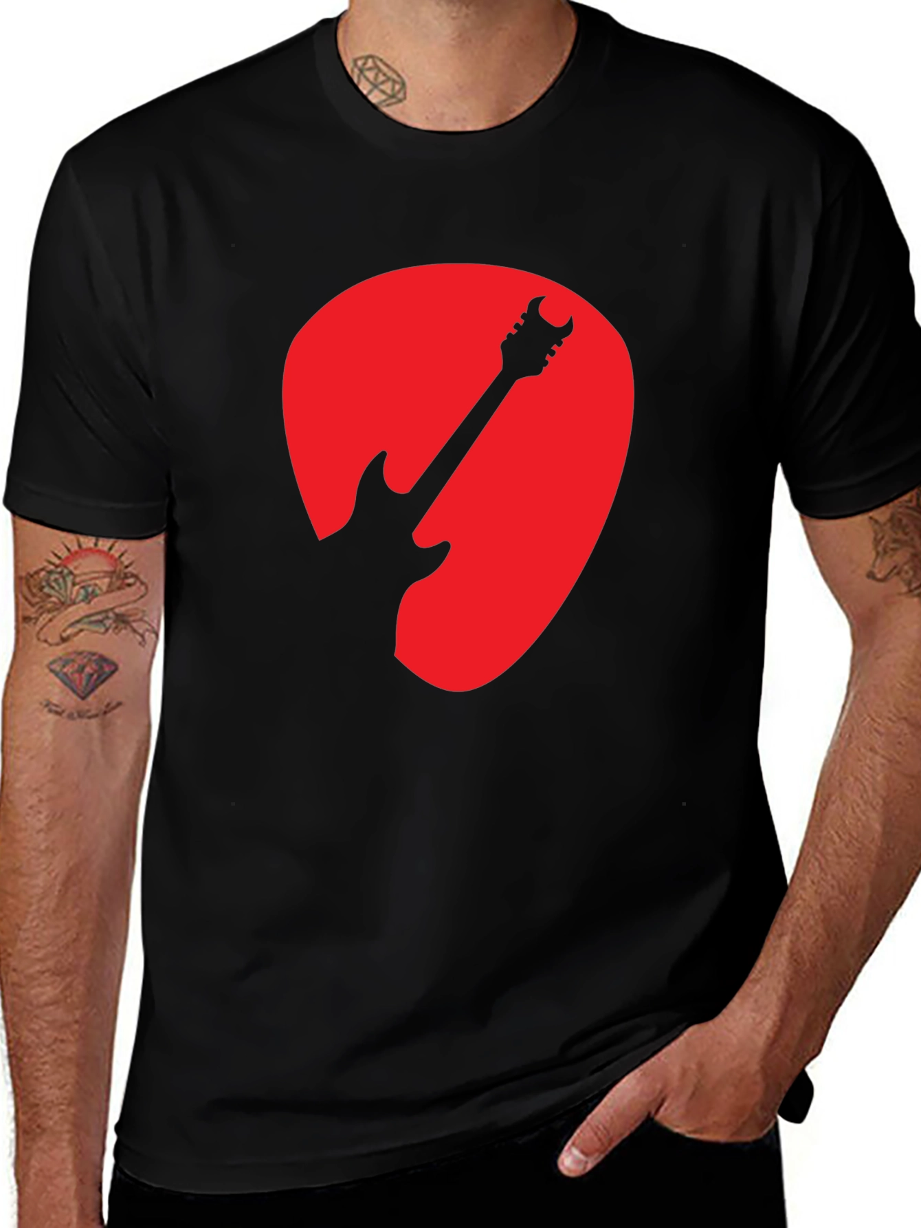 Variant 10 of Guitar Pick Graphic T-Shirt - Music Lover Tee