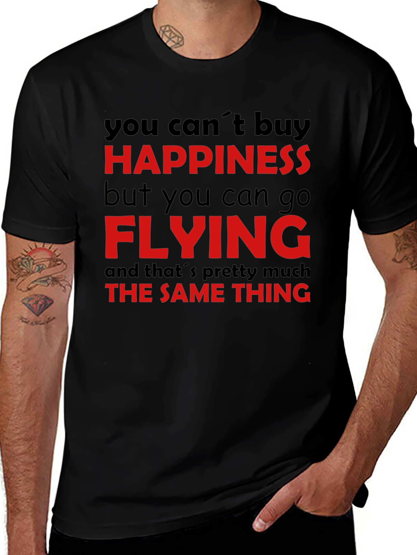 Variant 2 of Happiness is Flying T-Shirt