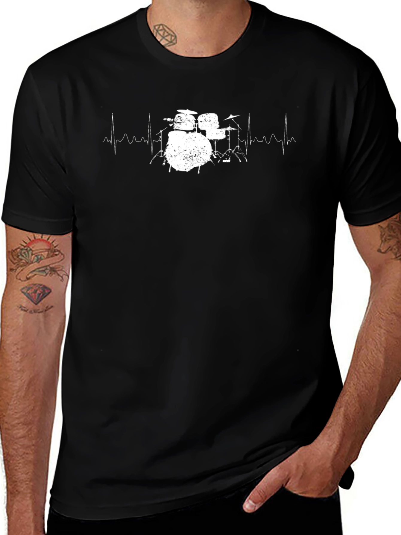 Drum Heartbeat T-Shirt - Musician Graphic Tee