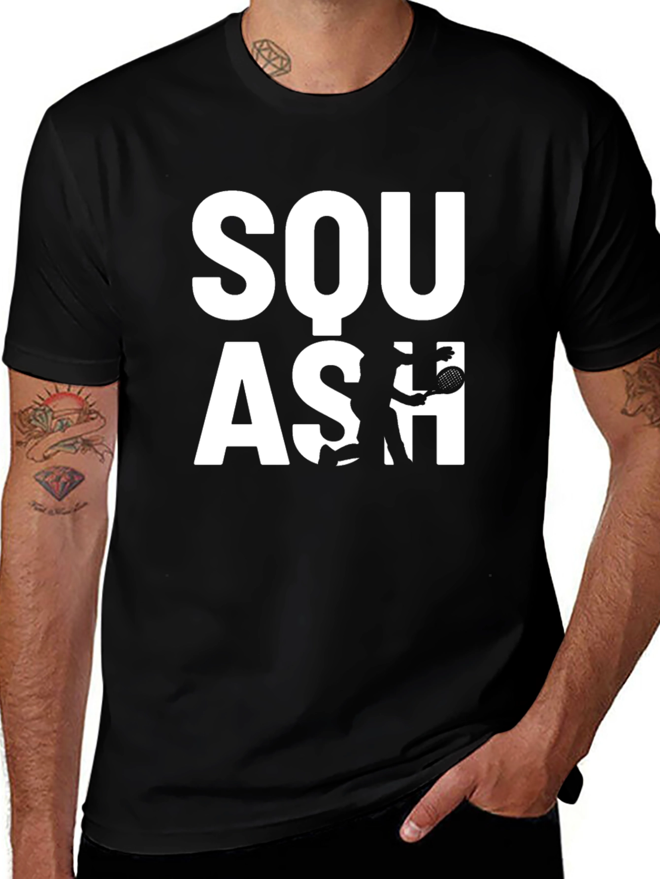 Variant 13 of Squash Player Graphic T-Shirt