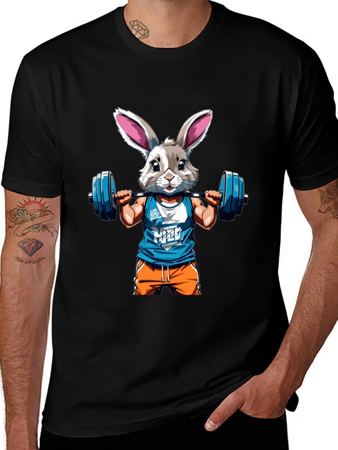 Variant 9 of Bunny Gym Rat T-Shirt