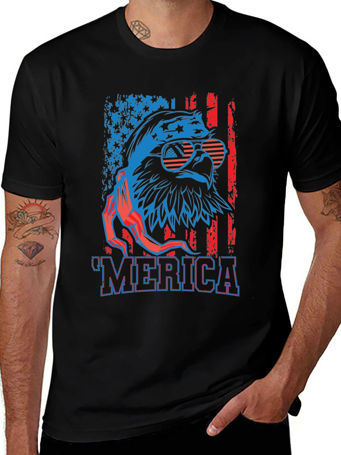 Variant 9 of  Patriotic Eagle Graphic T-Shirt