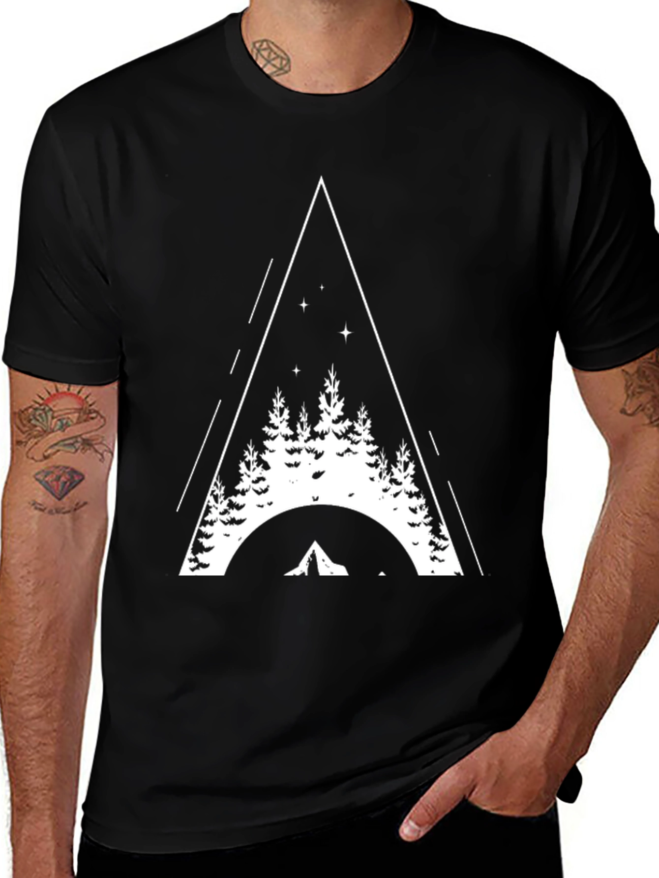 Variant 18 of Nature Triangle Black T-Shirt