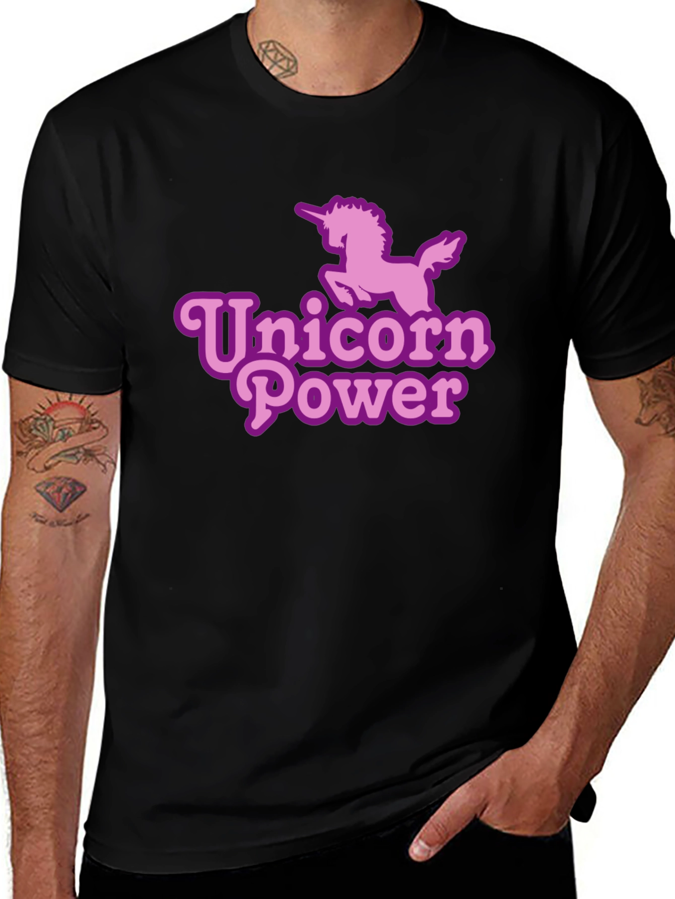 Variant 7 of Unicorn Power T-Shirt - Whimsical Graphic Tee