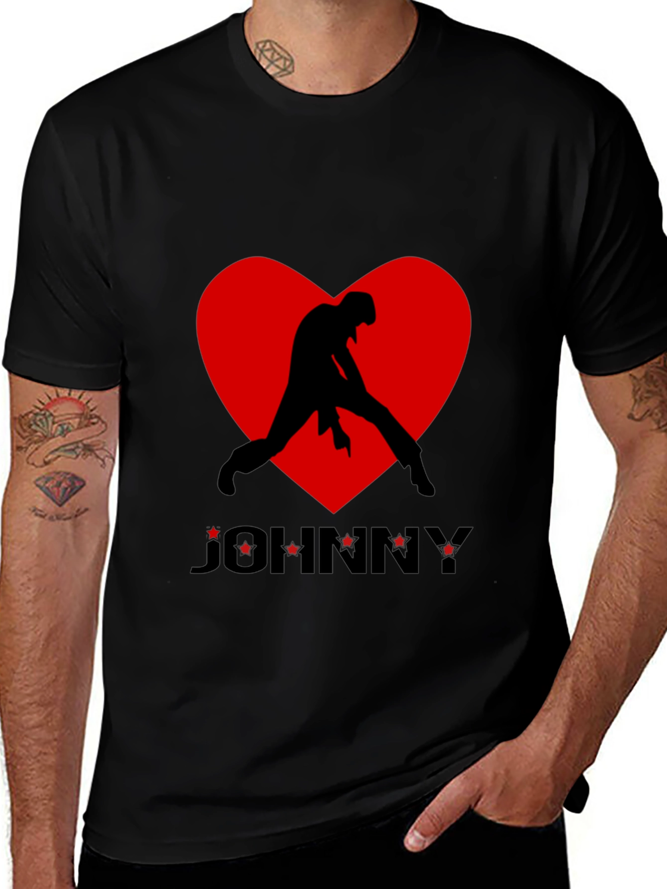 Variant 25 of Johnny Heart Tee - Rock 'n' Roll Style!