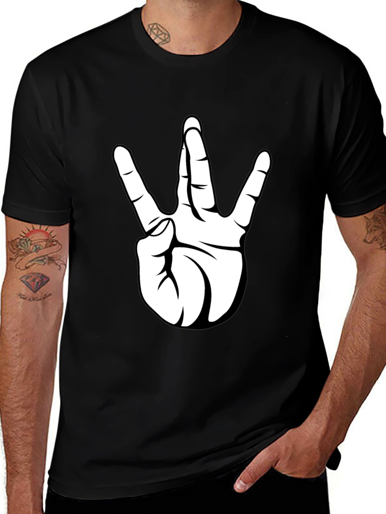 Variant 12 of Westside Hand Sign Black T-Shirt