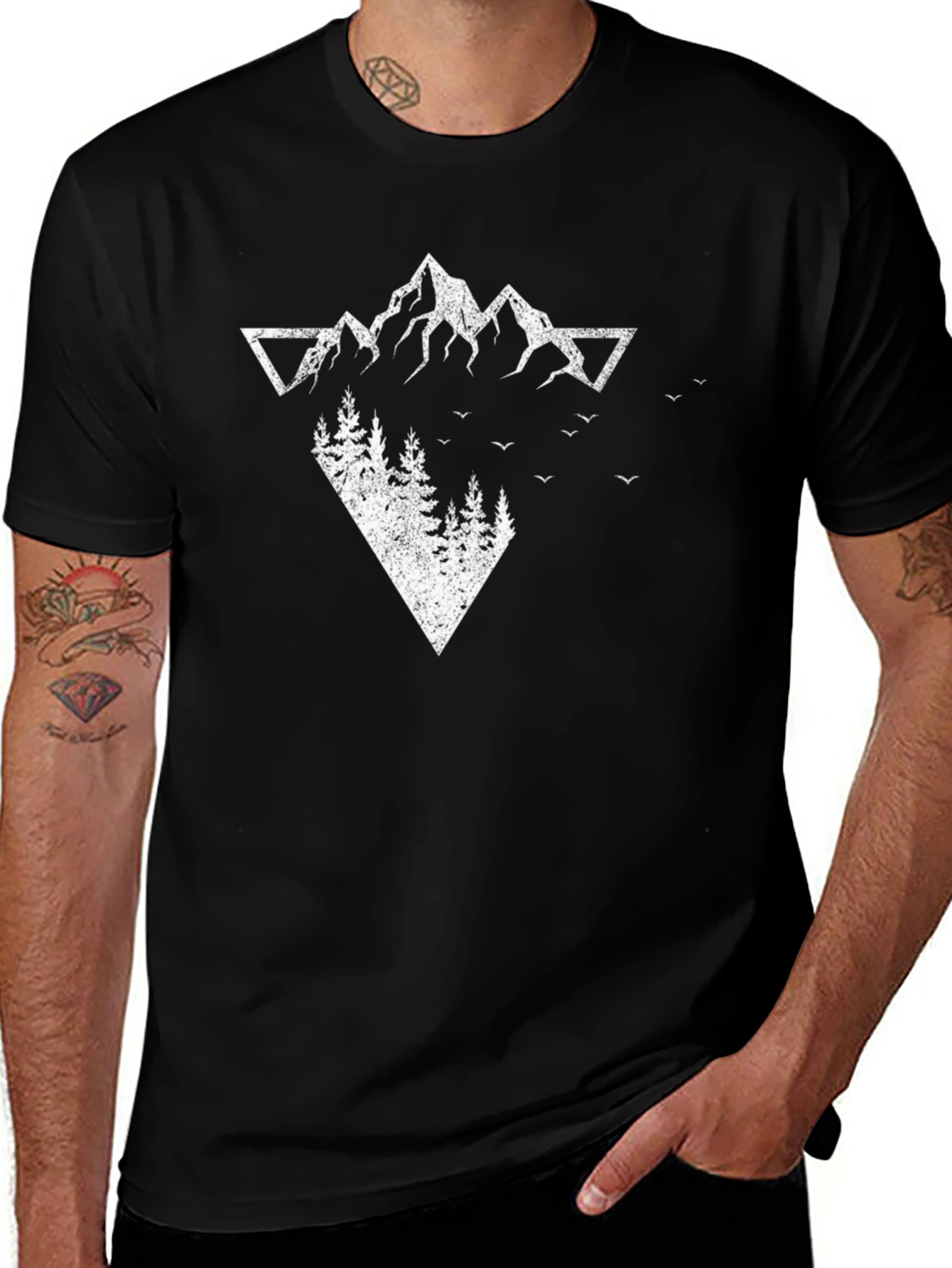 Variant 6 of Mountain Graphic T-Shirt - Nature Lover Tee