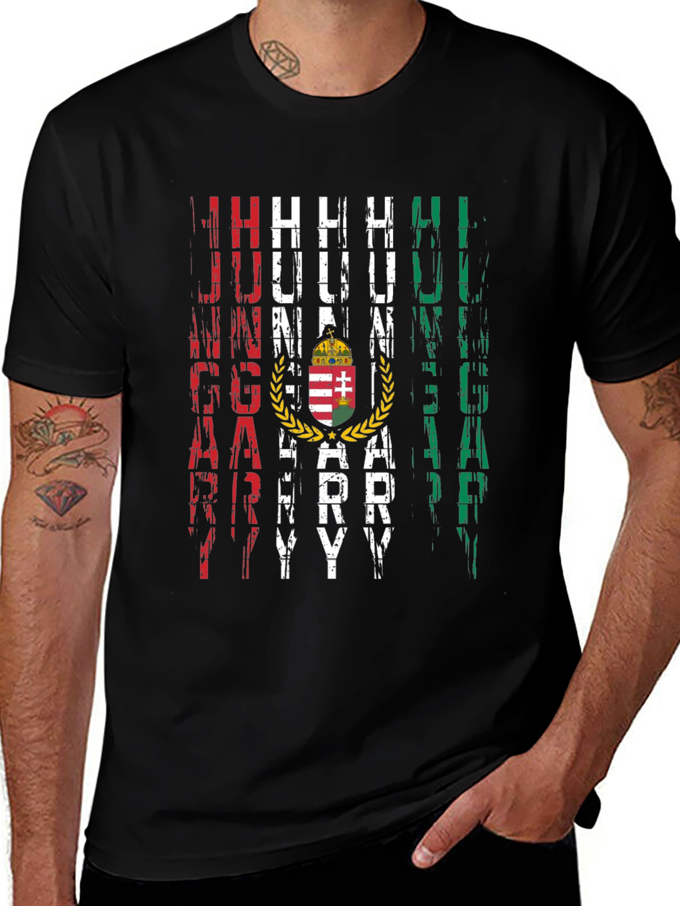 Hungary Flag Graphic T-Shirt - Patriotic Pride