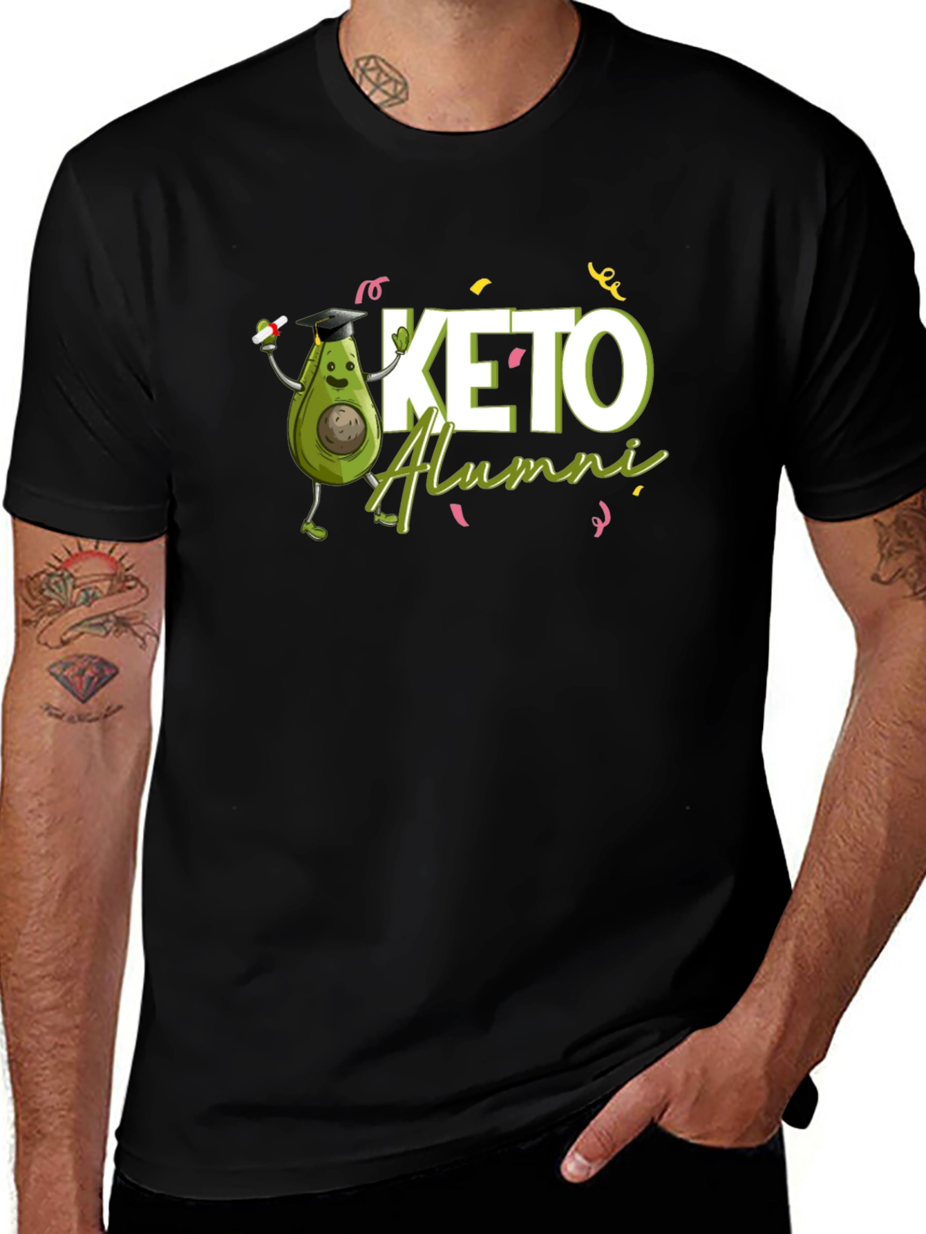 Variant 30 of Keto Alumni Black Graphic Tee