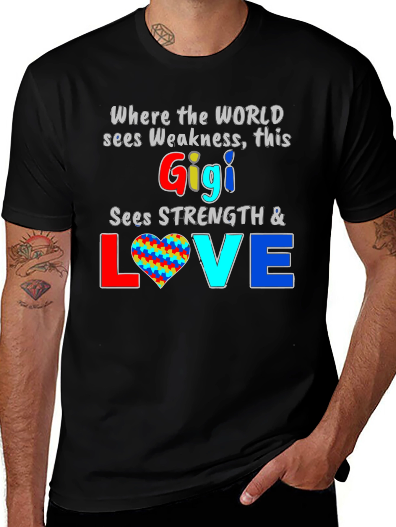 Gigi Sees Strength & Love T-Shirt - Autism Awareness