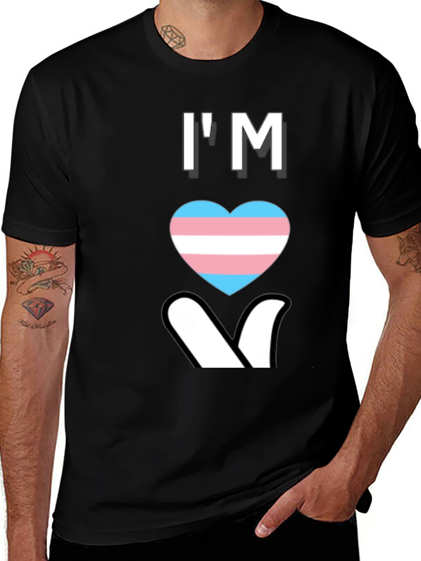 Variant 28 of I'm Transgender Heart T-Shirt - Pride & Support