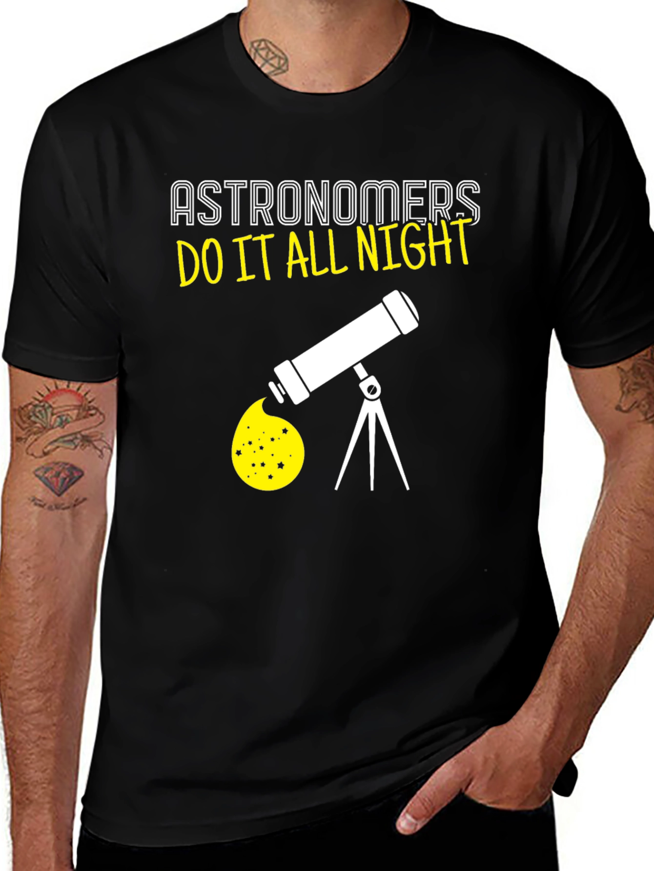 Variant 5 of Astronomers Do It All Night T-Shirt - Black