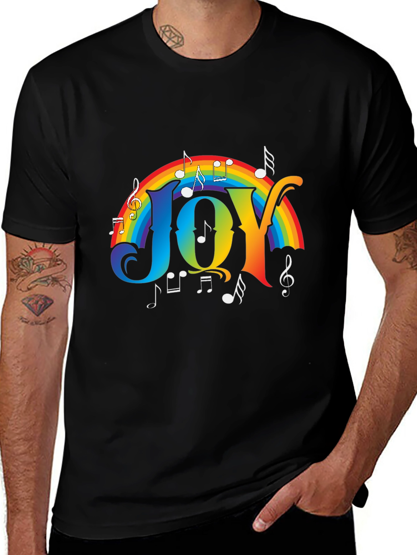 Variant 27 of Joy Rainbow Music Notes Graphic T-Shirt