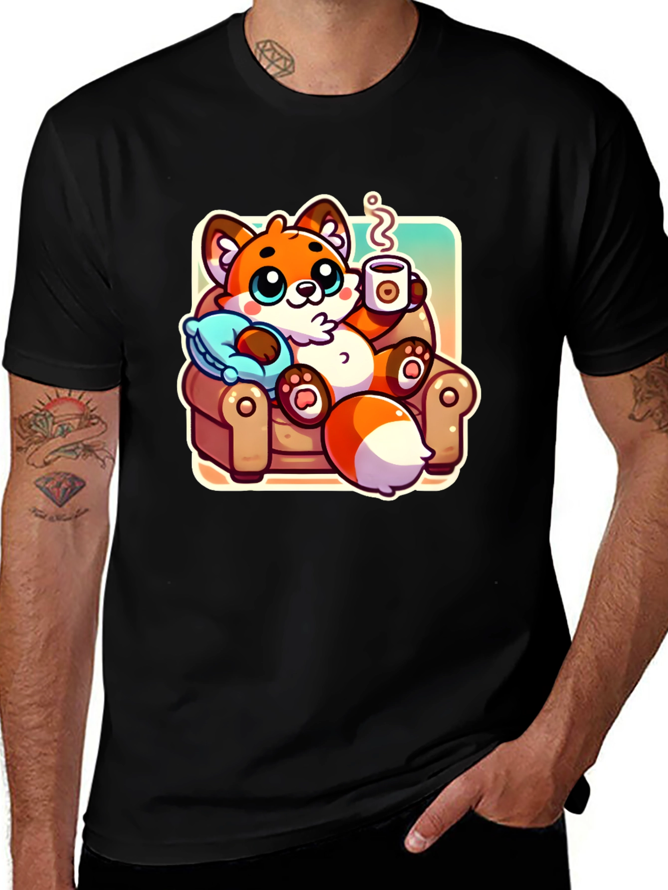 Variant 15 of Cozy Fox Cartoon T-Shirt