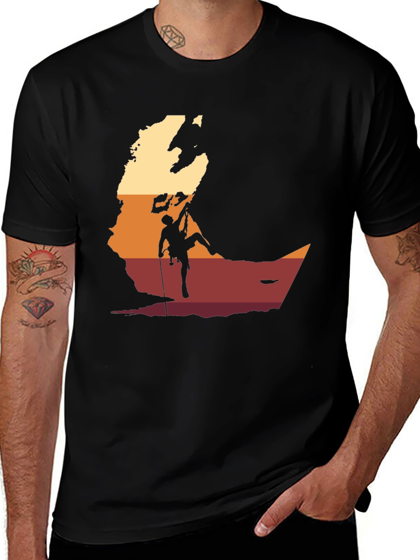 Rock Climbing Silhouette T-Shirt - Adventure Ready!