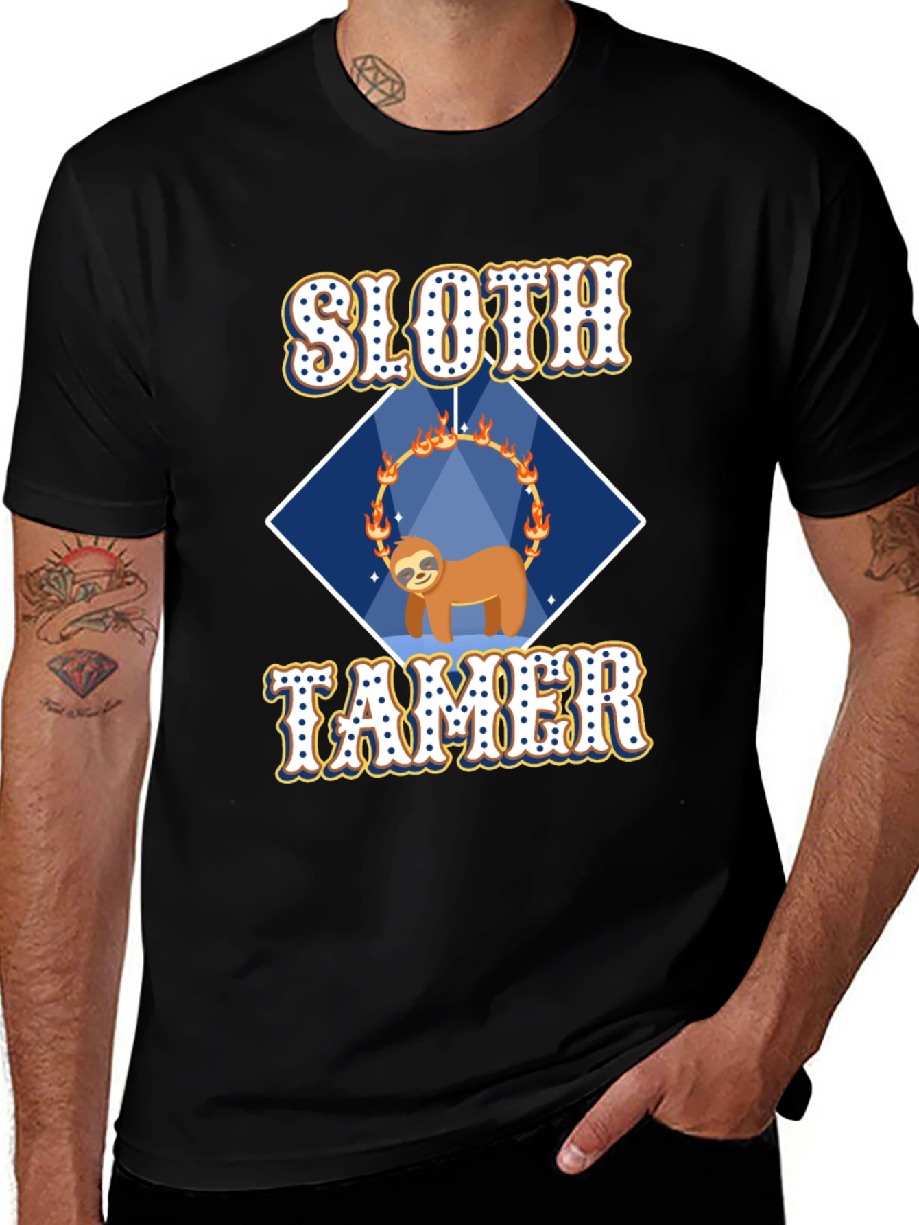 Variant 27 of Sloth Tamer Black T-Shirt
