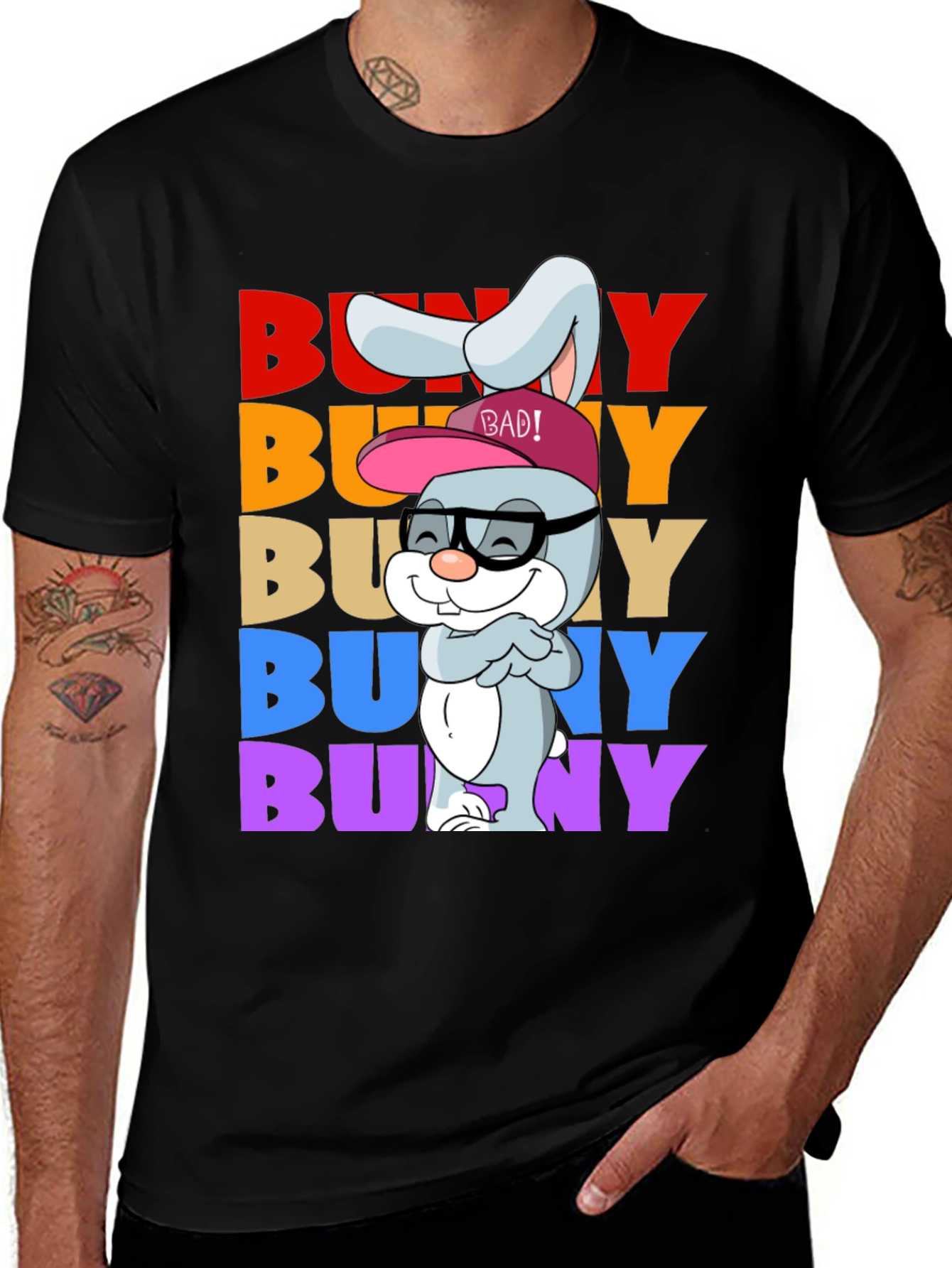 Variant 10 of Cool Bunny Graphic Tee - Fun & Unique Design