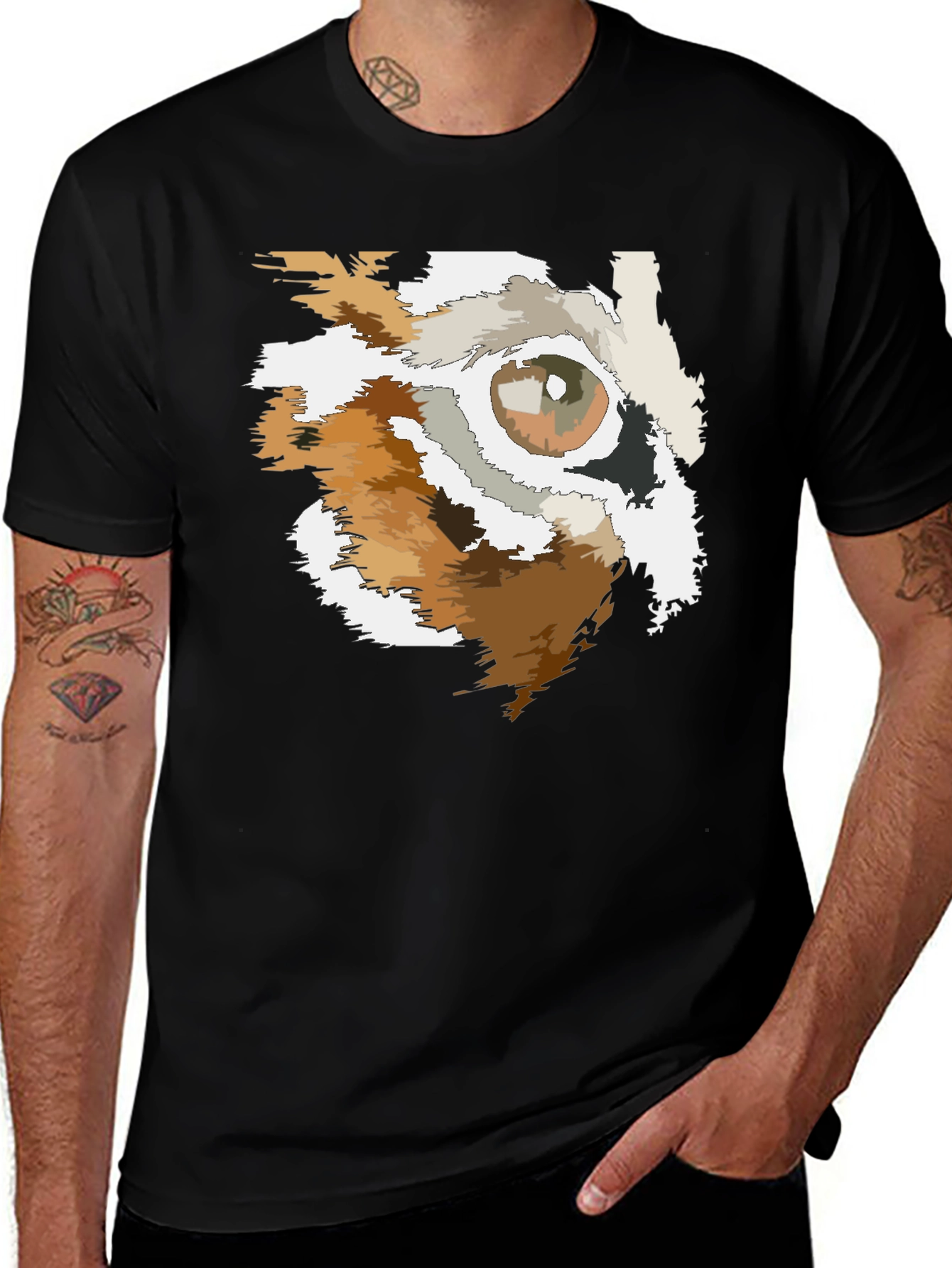 Variant 28 of Abstract Eye Graphic Black T-Shirt