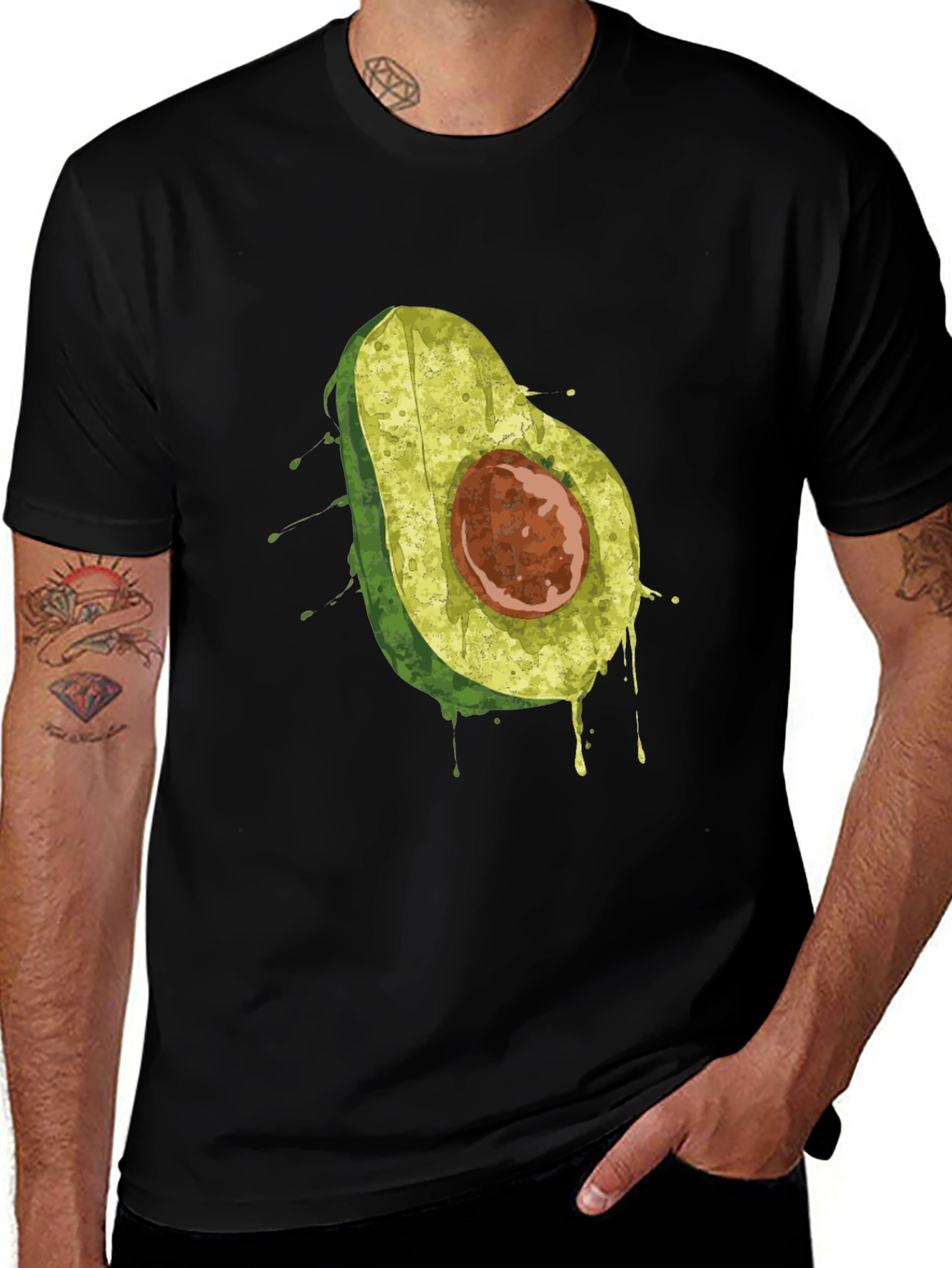 Variant 27 of Avocado Graphic T-Shirt - Black