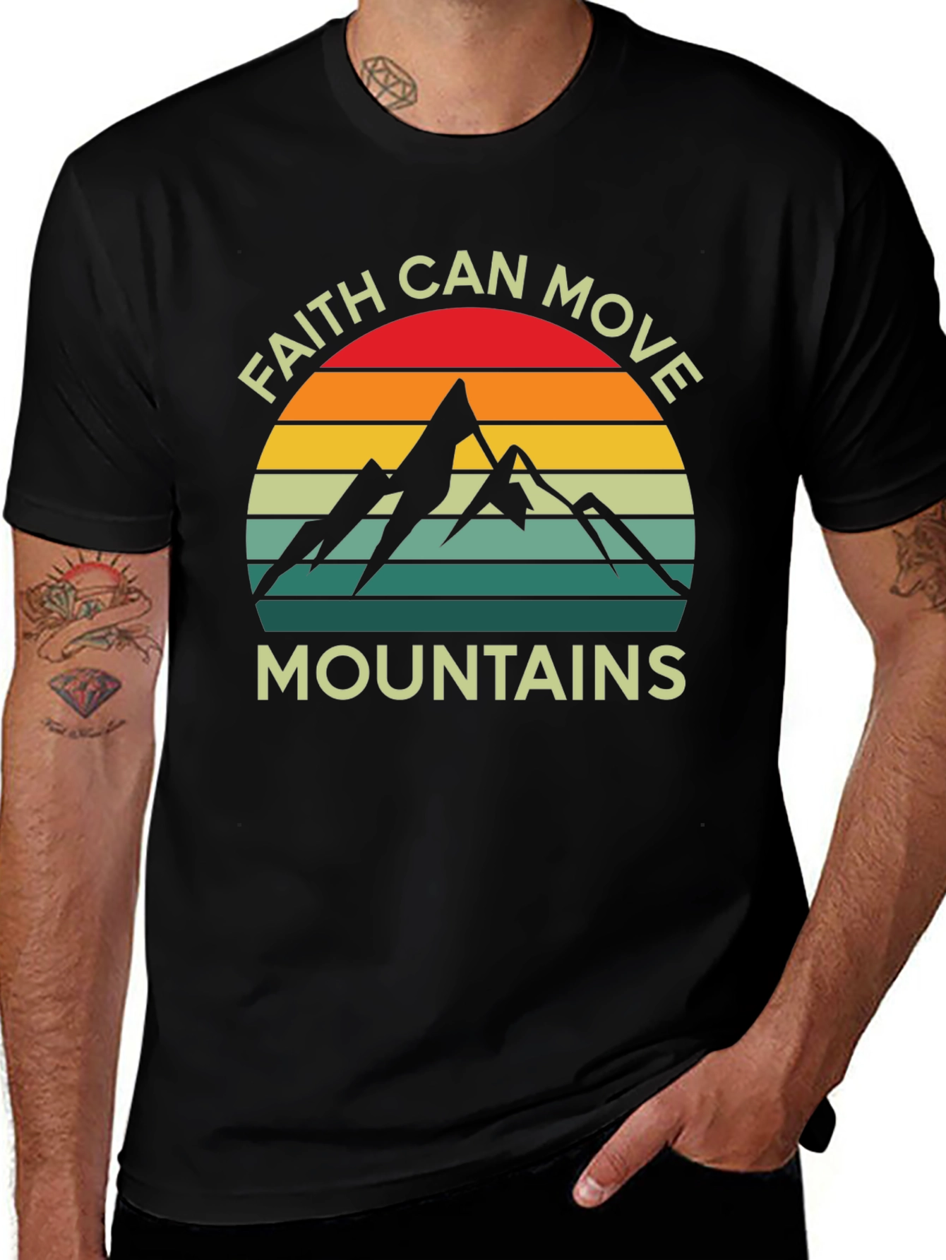 Variant 25 of Faith Can Move Mountains Graphic T-Shirt