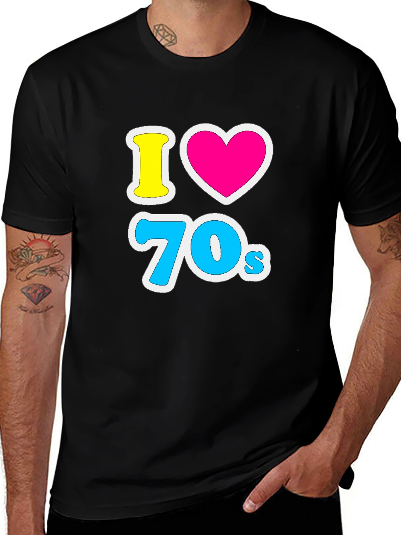 Variant 12 of I Love 70s Retro Graphic T-Shirt