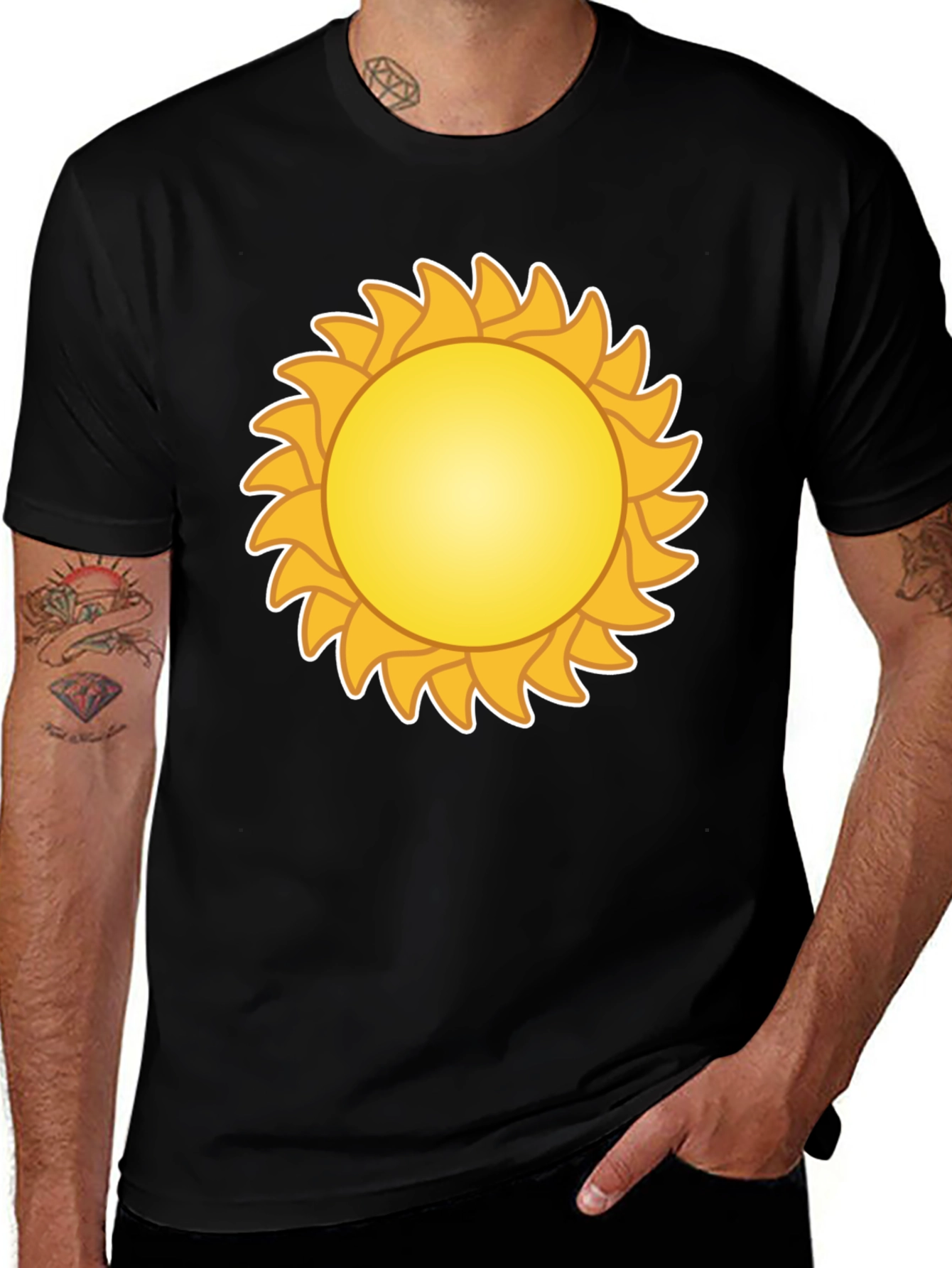 Variant 30 of Sunny Graphic Tee - Black Cotton Blend