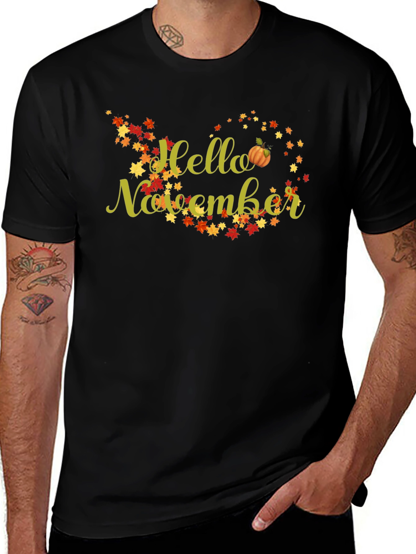 Variant 14 of Hello November Fall Leaves Graphic Tee