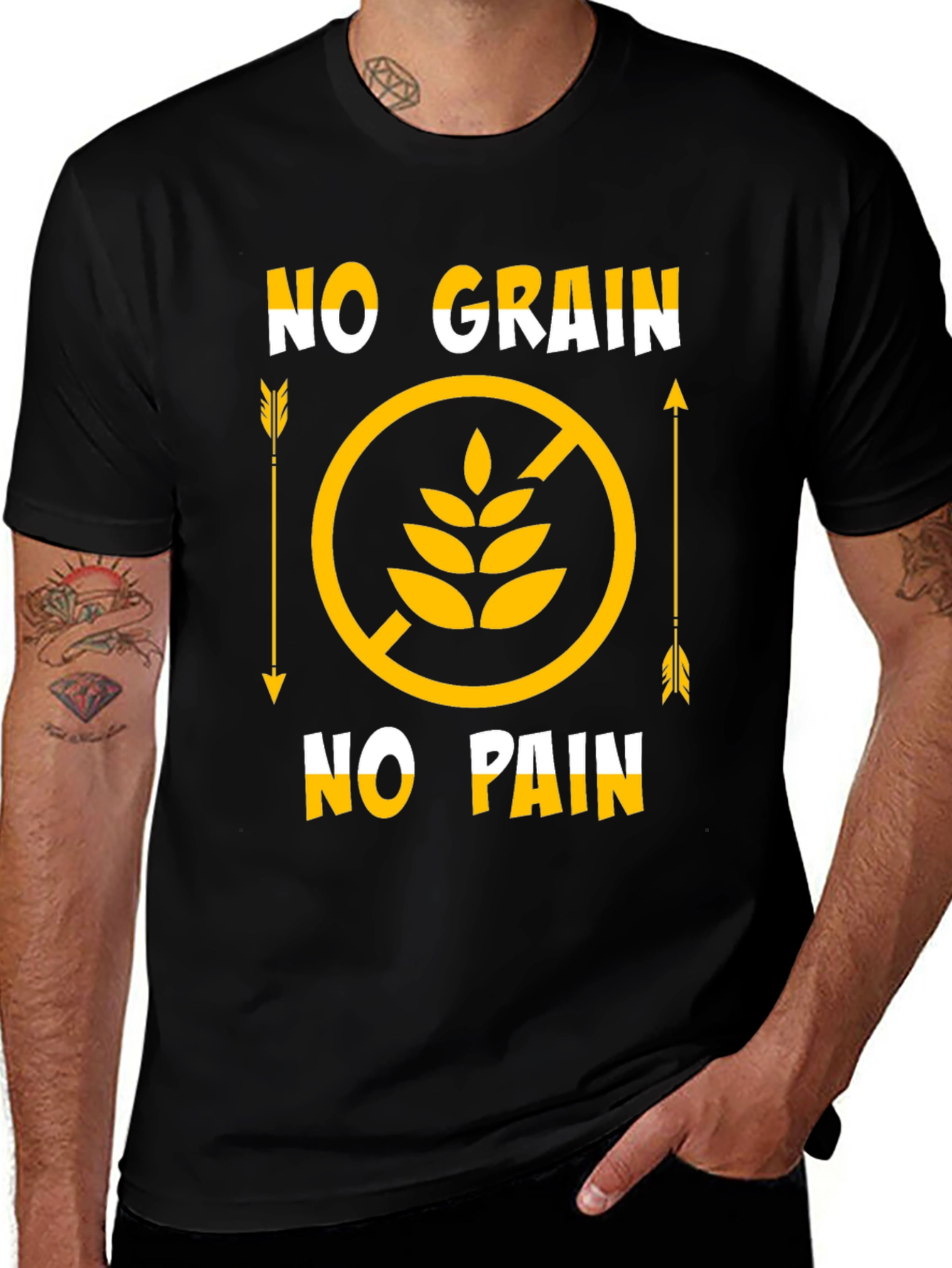No Grain No Pain Graphic T-Shirt