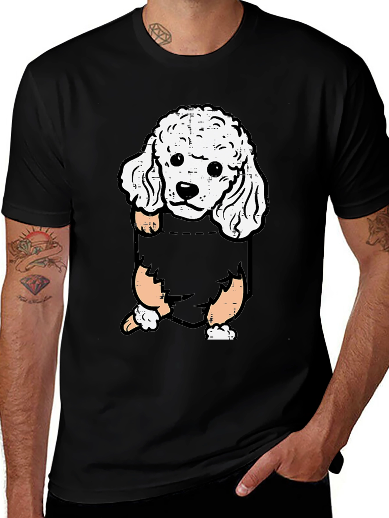 Variant 9 of Dog in Pocket Graphic Tee