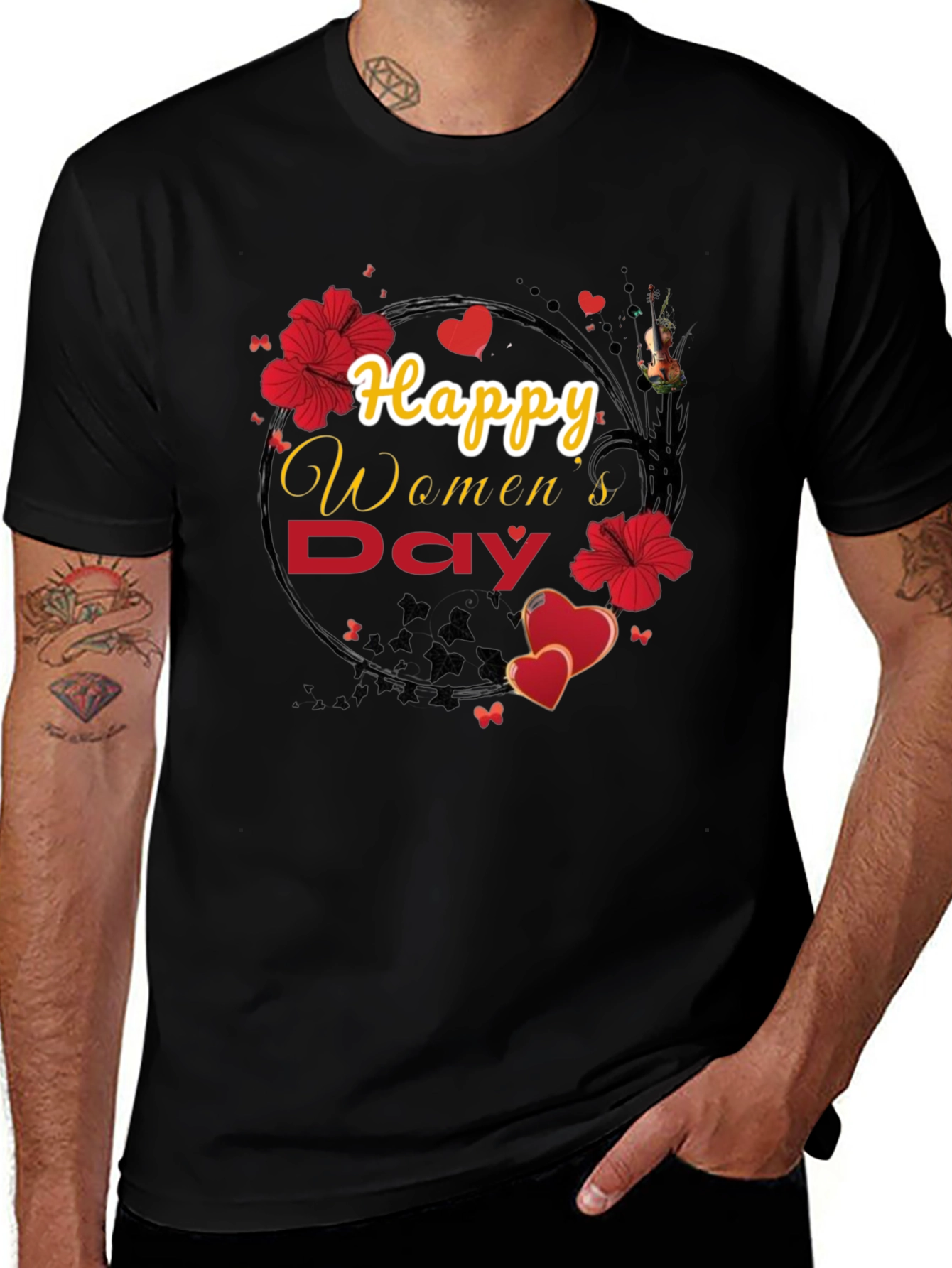 Happy Women's Day Floral T-Shirt