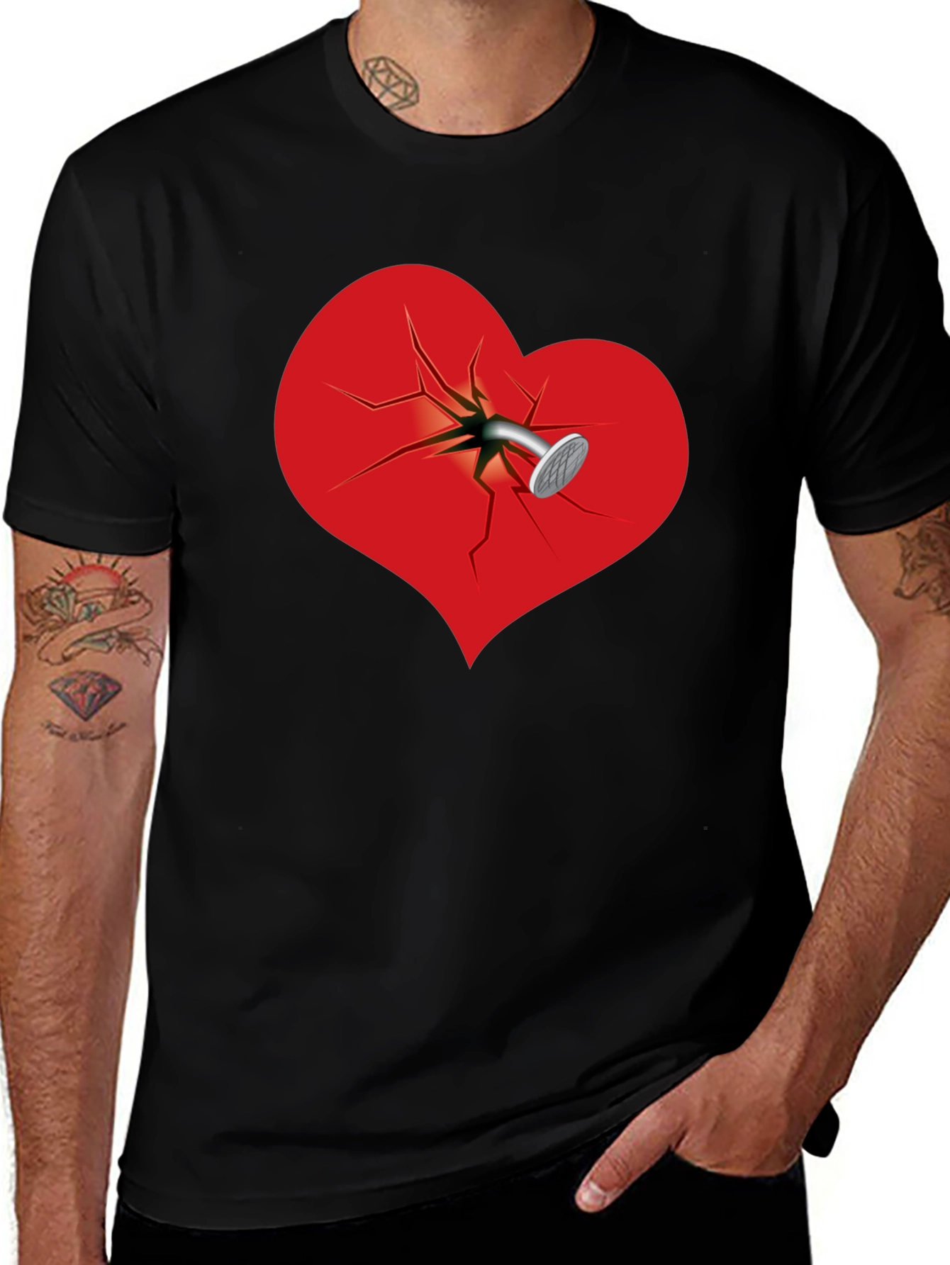 Variant 6 of Heart Nail T-Shirt