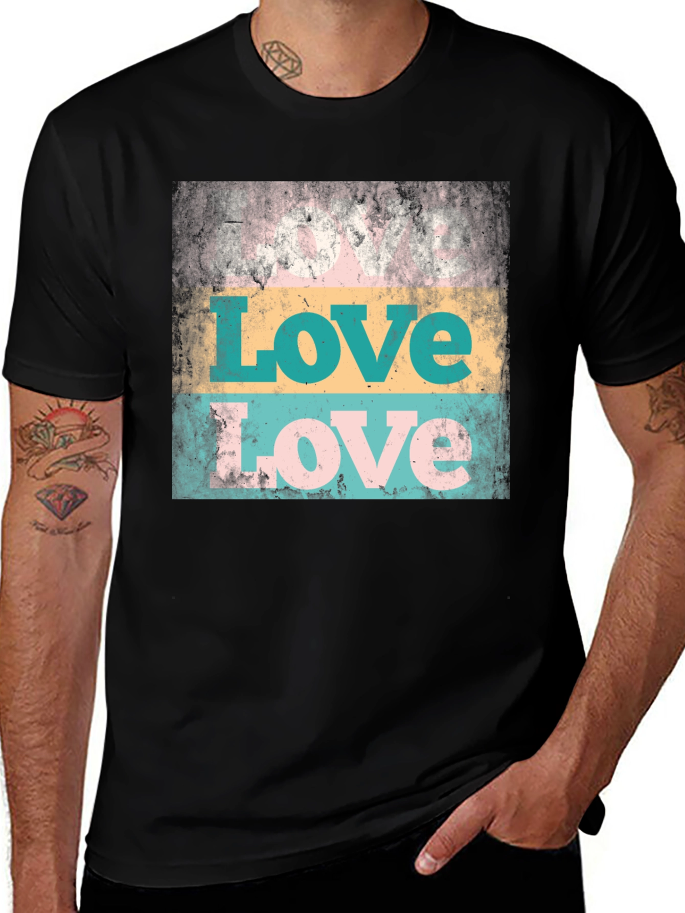 Variant 8 of Retro Love Graphic T-Shirt - Vintage Style