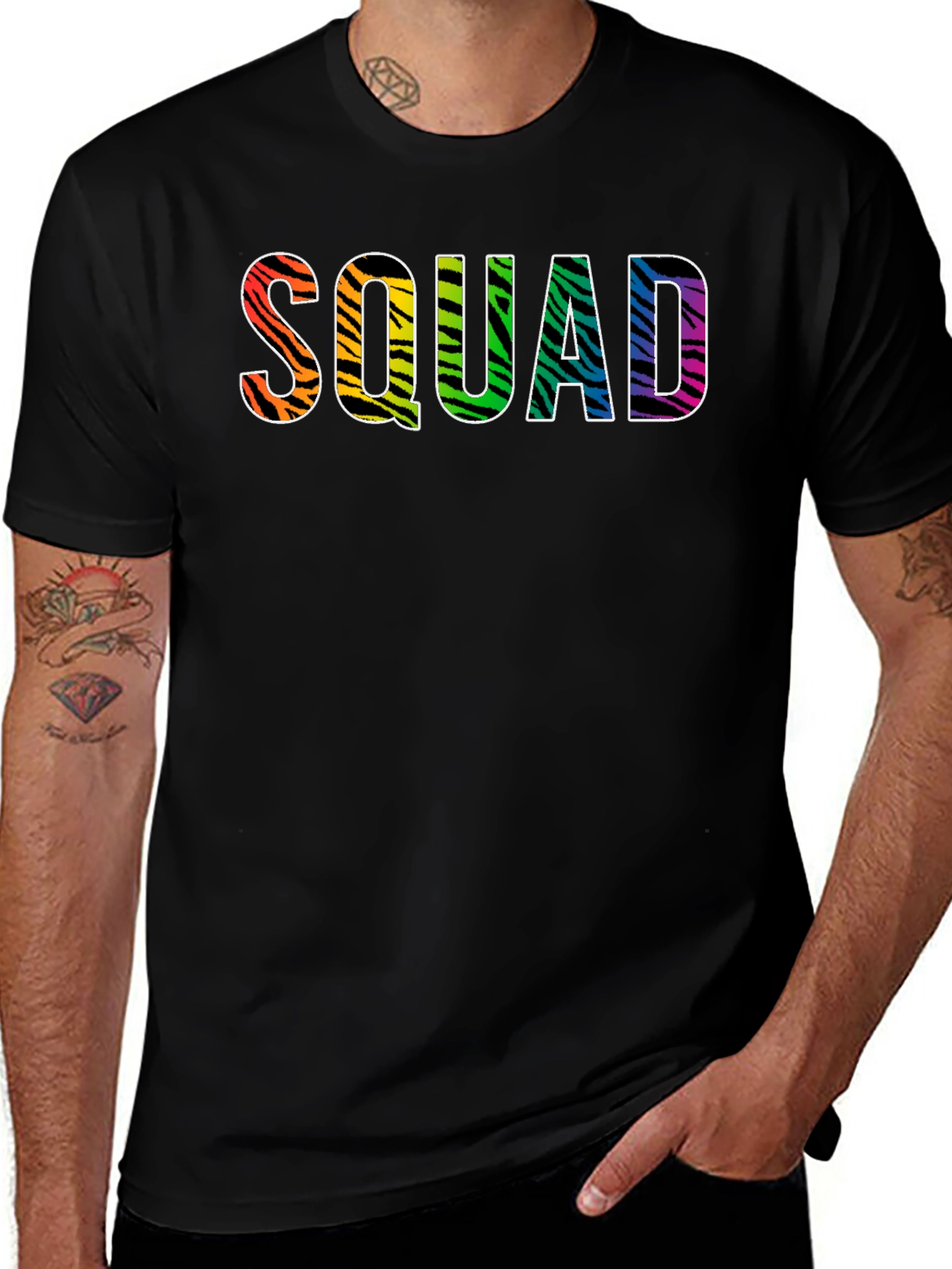 Variant 3 of Squad Zebra Rainbow Men's T-Shirt