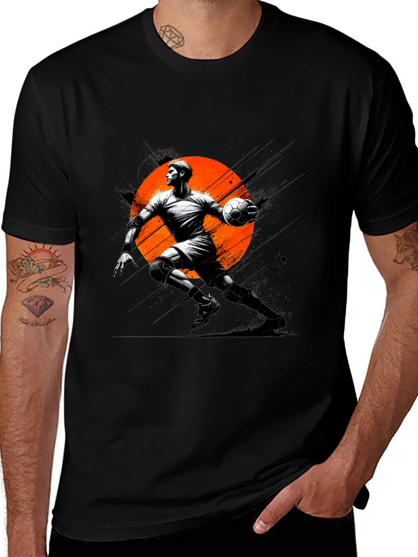 Handball Player Graphic Tee - Stylish Sports Shirt