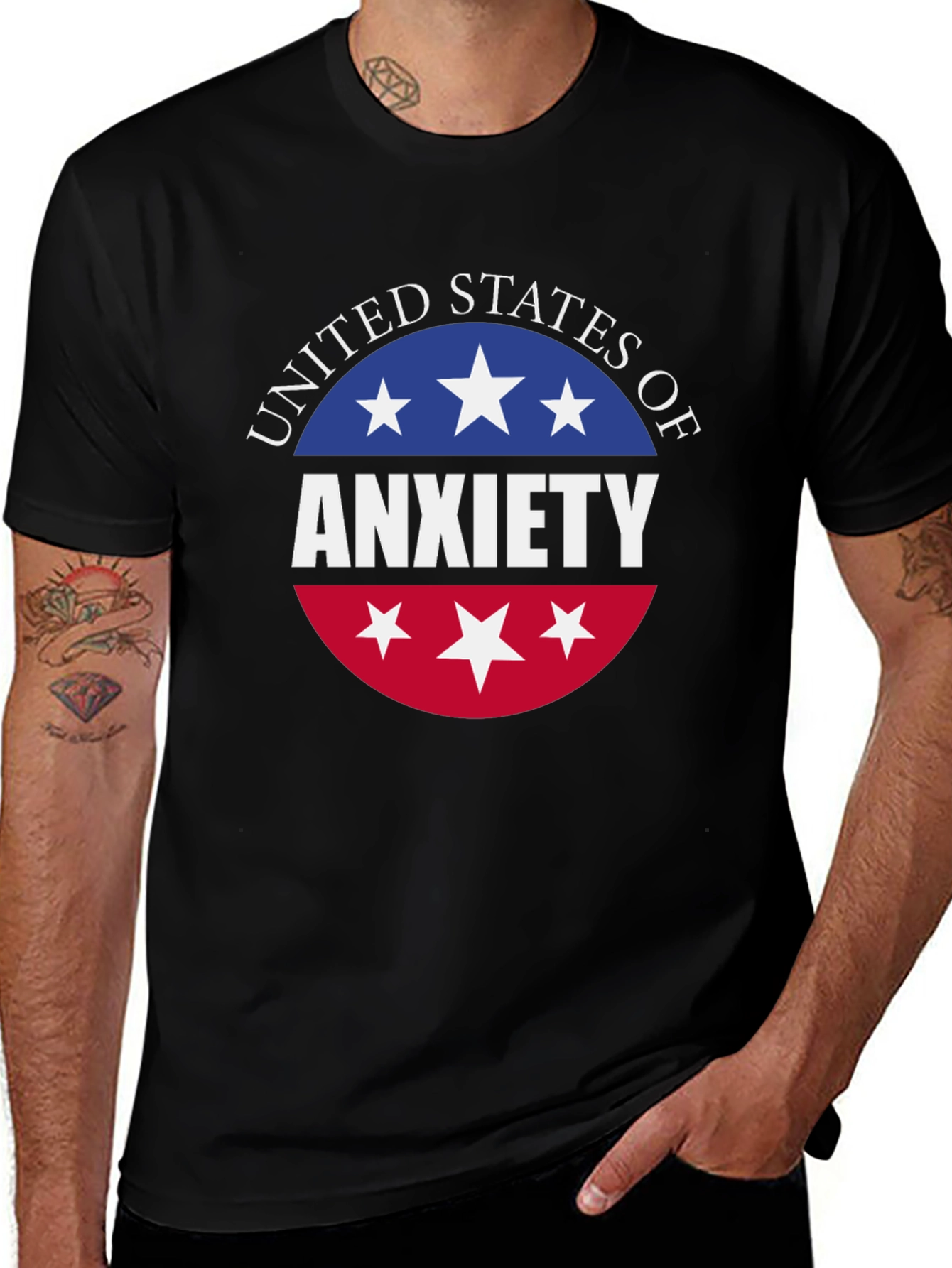 Variant 18 of United States of Anxiety T-Shirt - Black