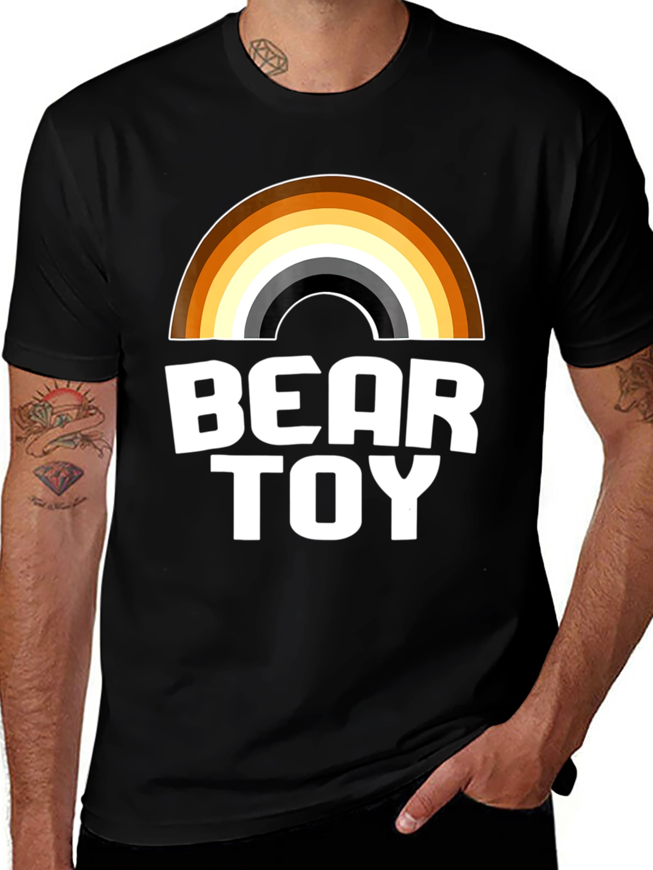 Variant 17 of Bear Toy Rainbow T-Shirt - Graphic Tee