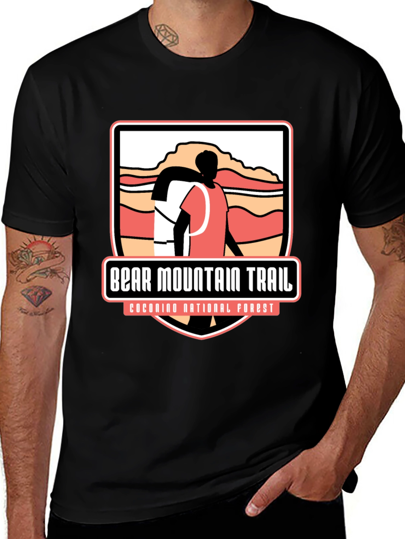 Variant 23 of Bear Mountain Trail Black Graphic Tee