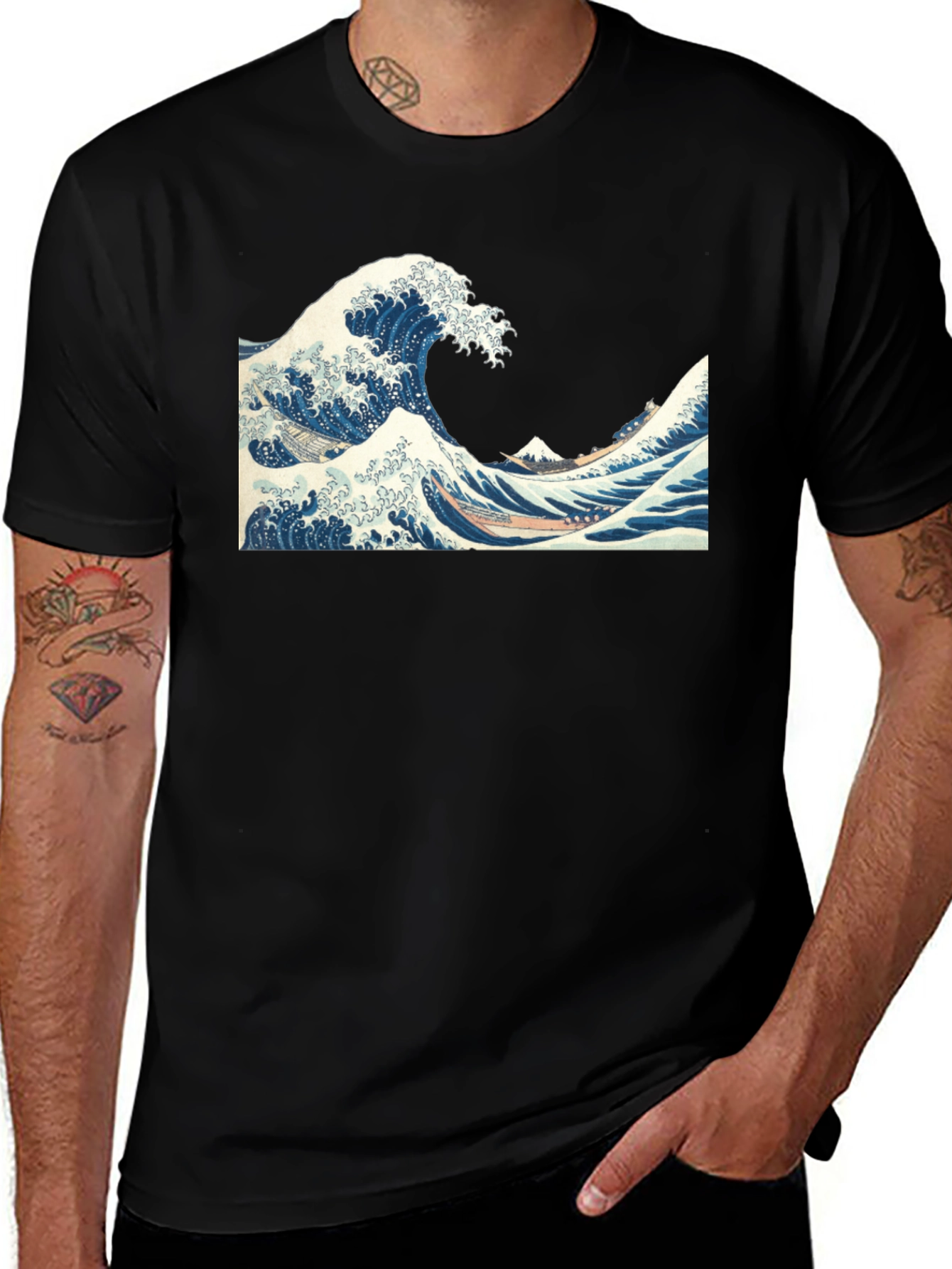 Great Wave Graphic Tee - Classic Japanese Art Shirt