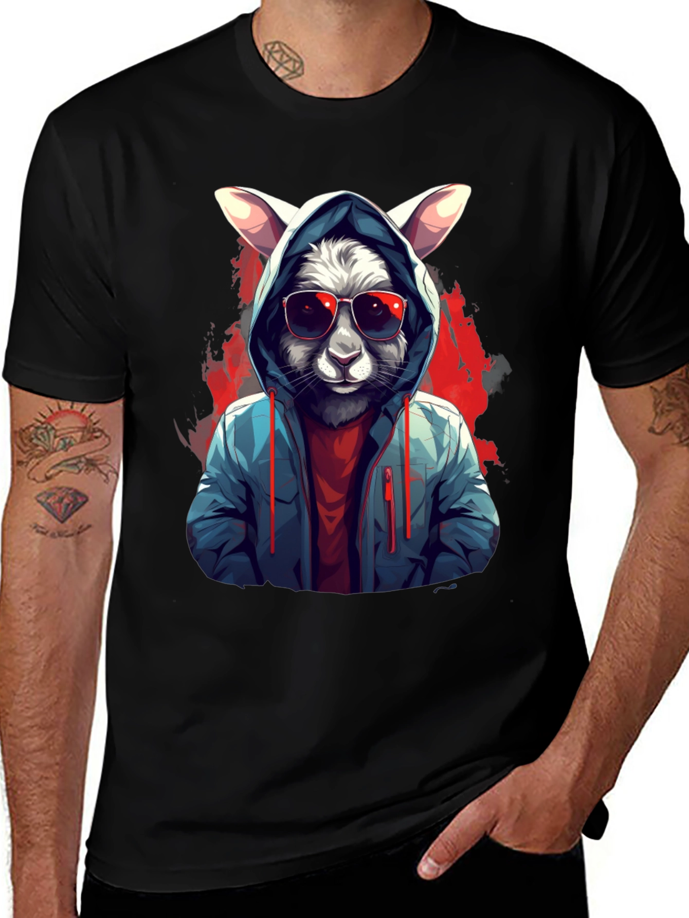Variant 13 of Cool Rabbit Graphic Tee