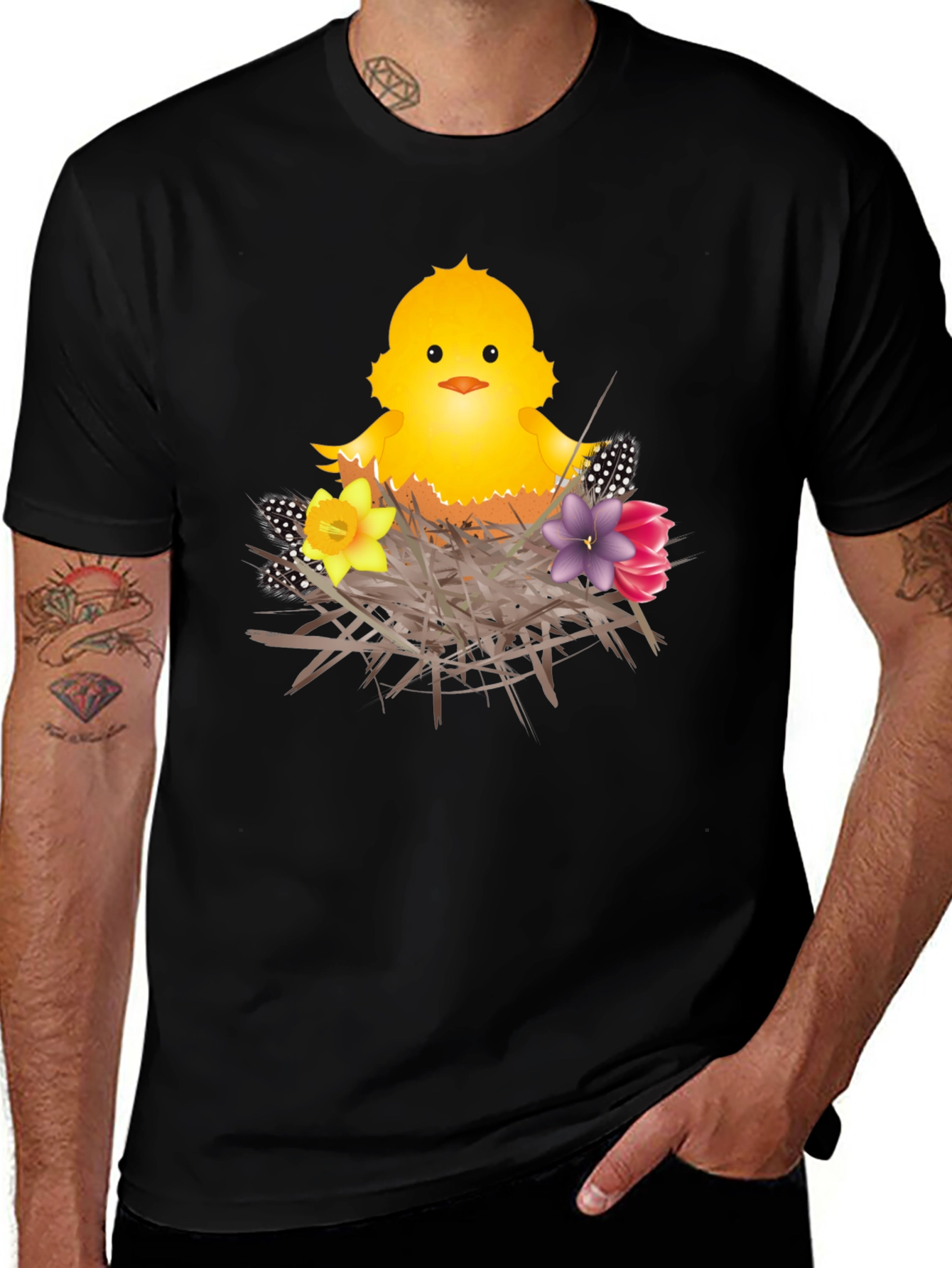 Variant 28 of Cute Chick in Nest Graphic Tee