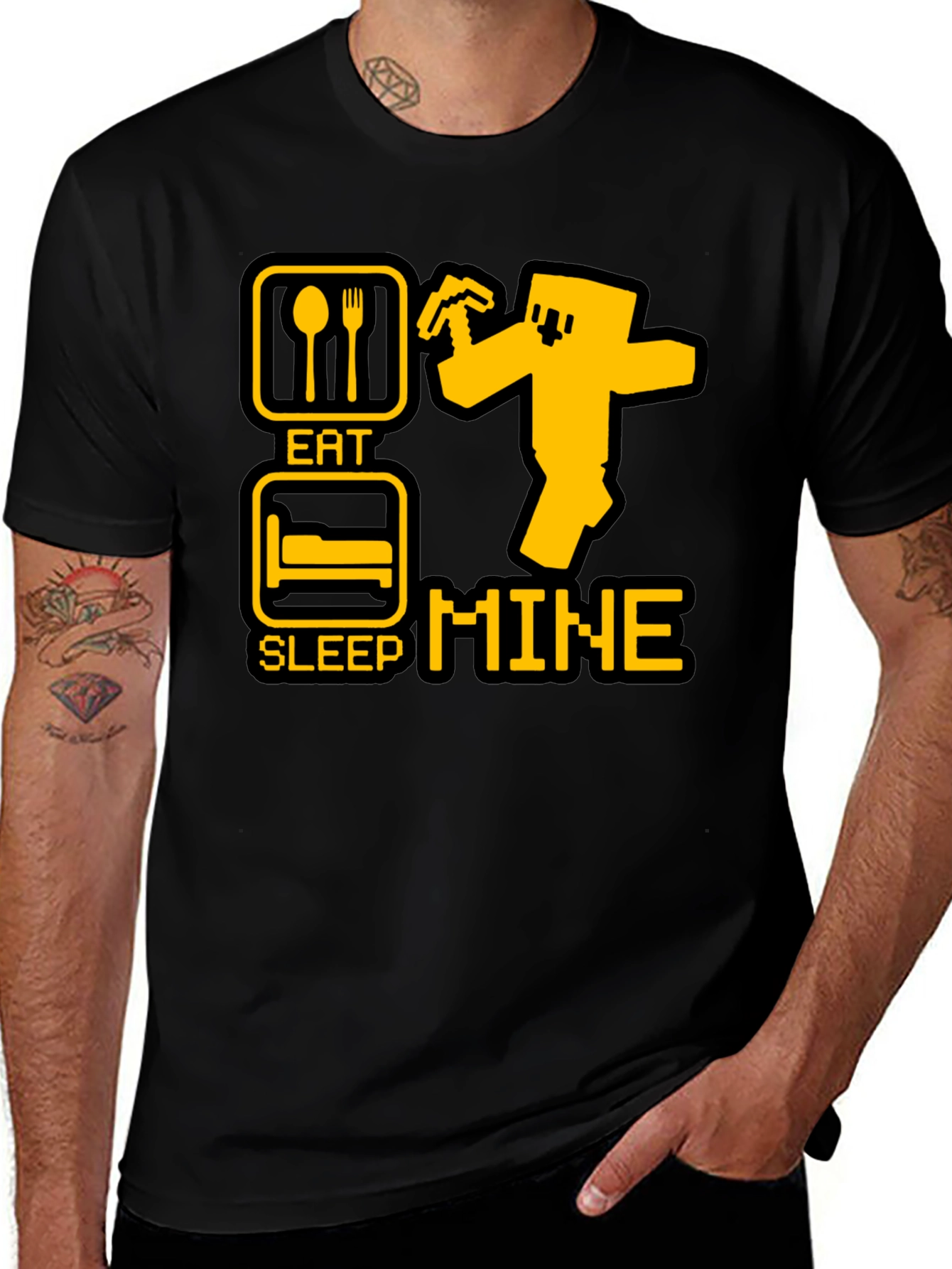 Variant 10 of Eat Sleep Mine T-Shirt - Gamer Apparel
