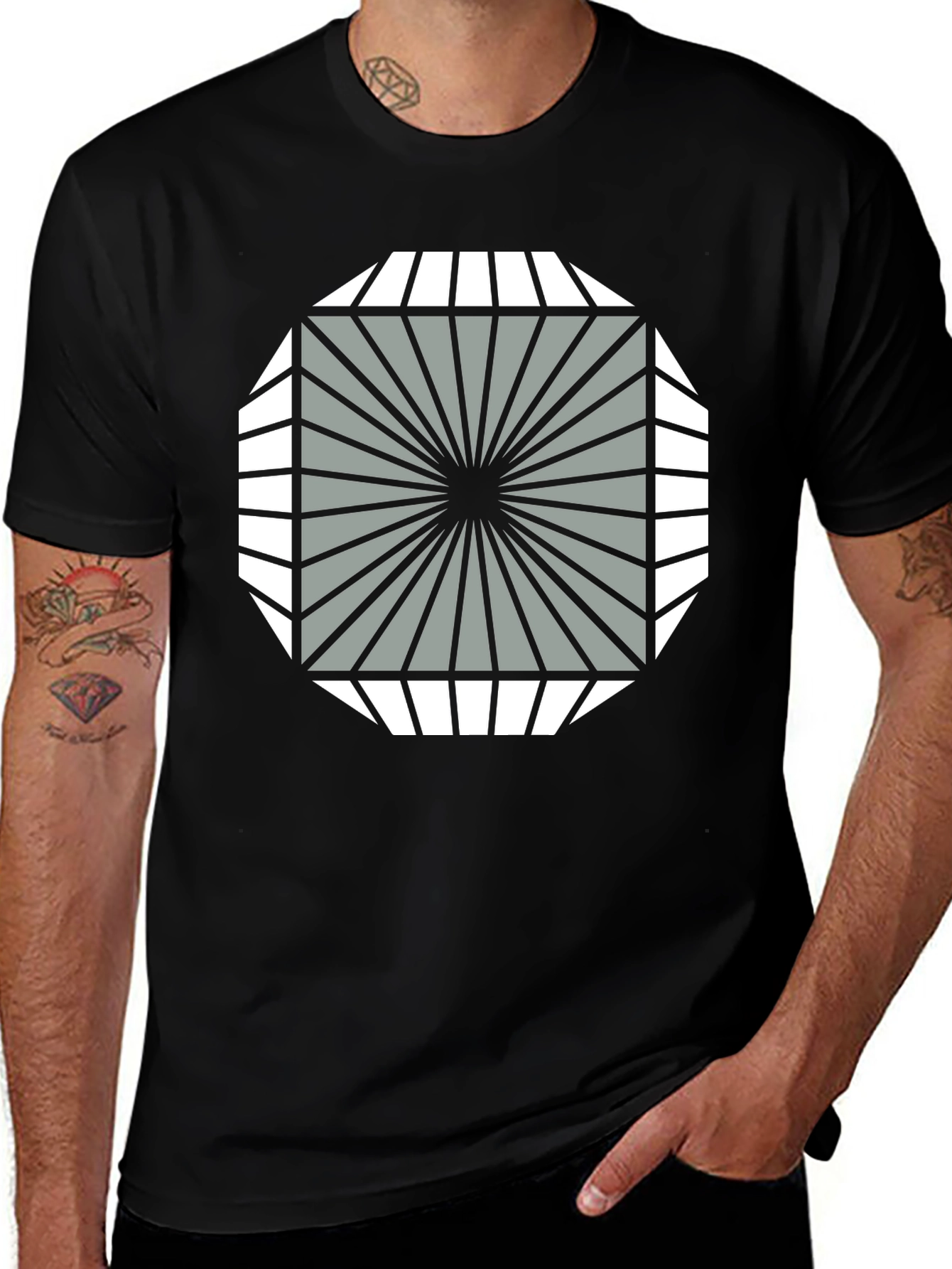 Variant 29 of Geometric Graphic Tee - Stylish Modern Design
